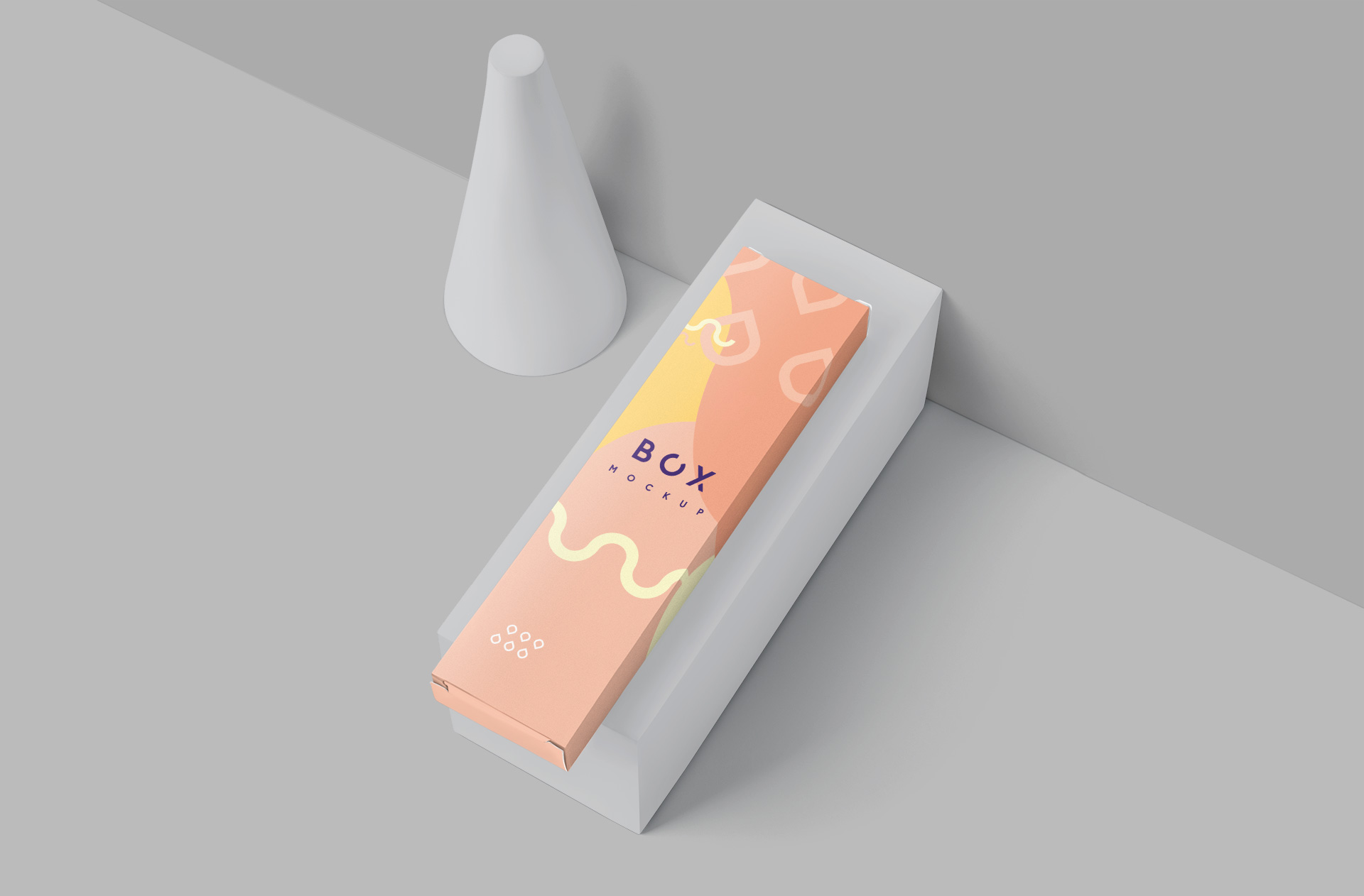 Realistic Tall Box Packaging Mockup – Customizable