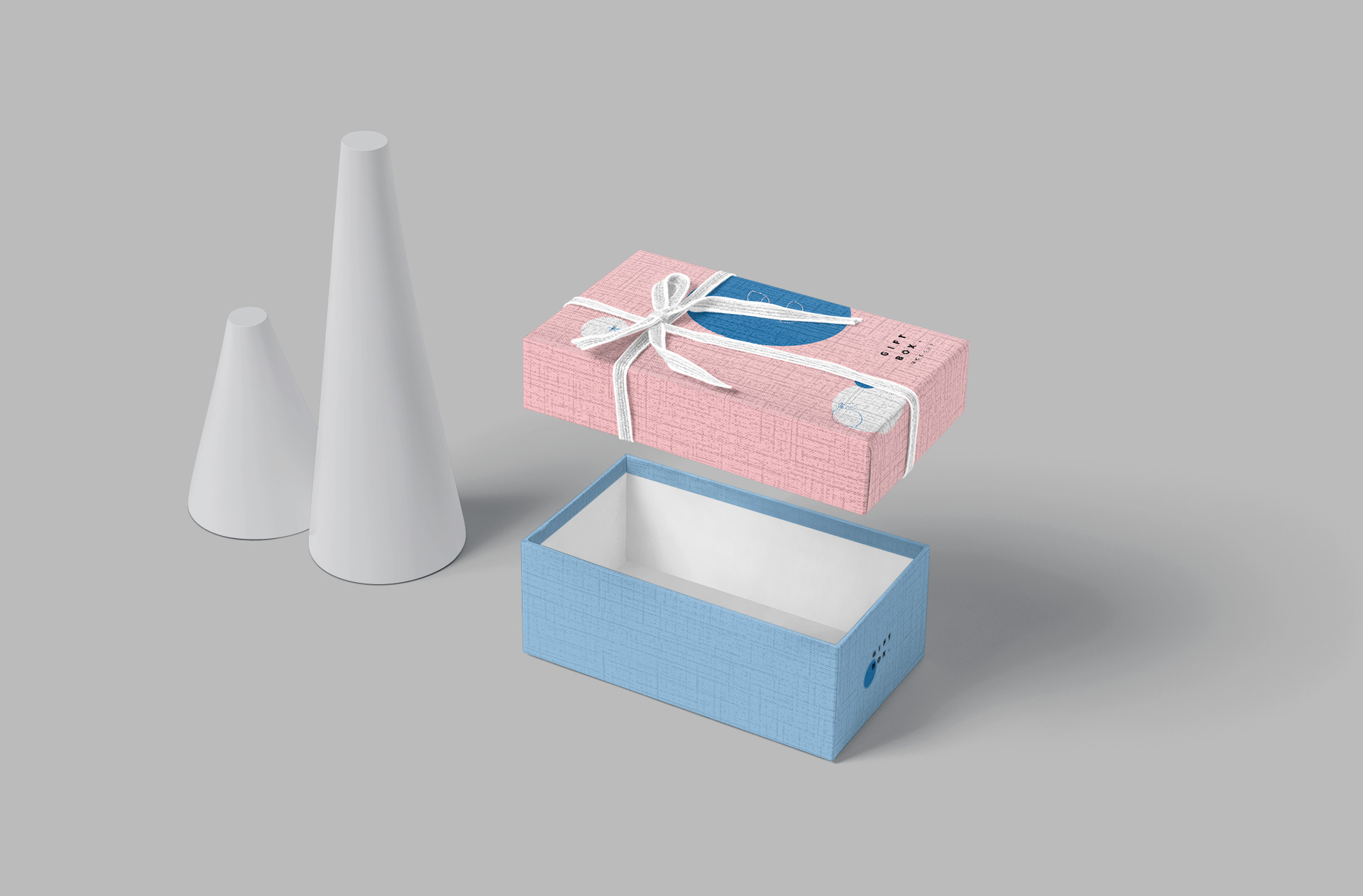Elegant Gift Box Mockup with Realistic Texture