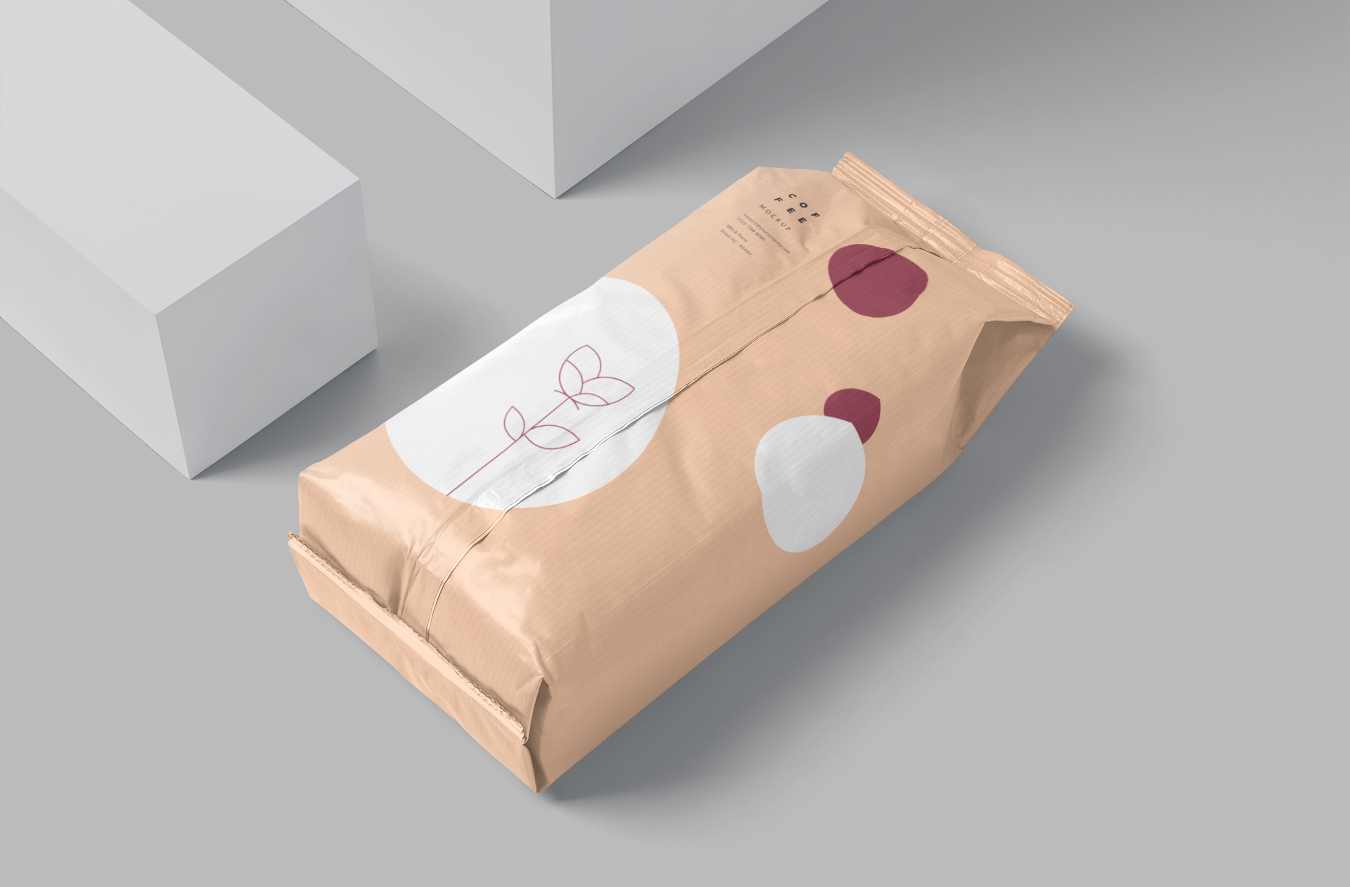 Elegant Sealed Coffee Bag Mockup with Realistic Details