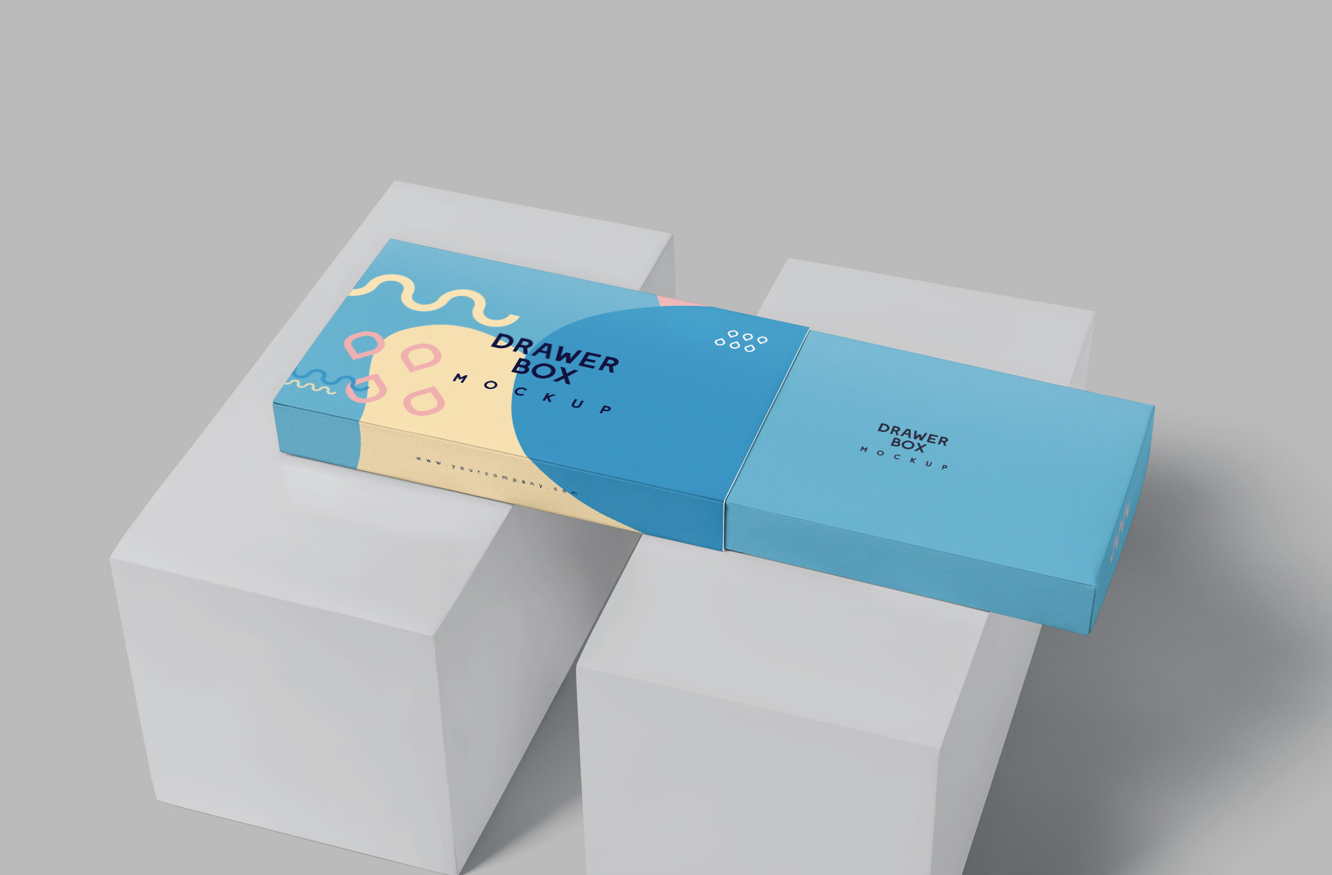 Premium Drawer Box Mockup for Product Packaging