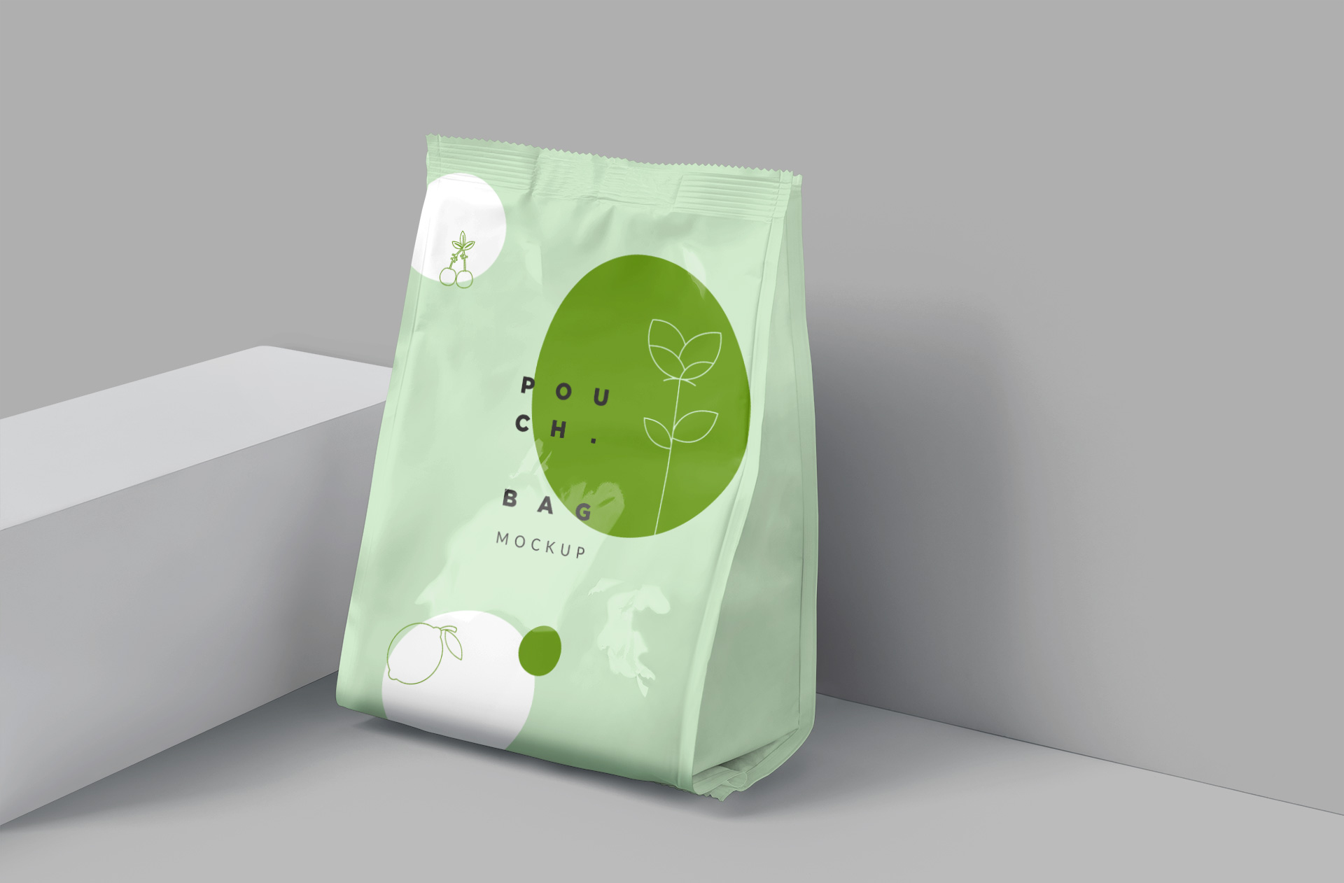 Food Pouch Bag Mockup – Realistic Packaging PSD
