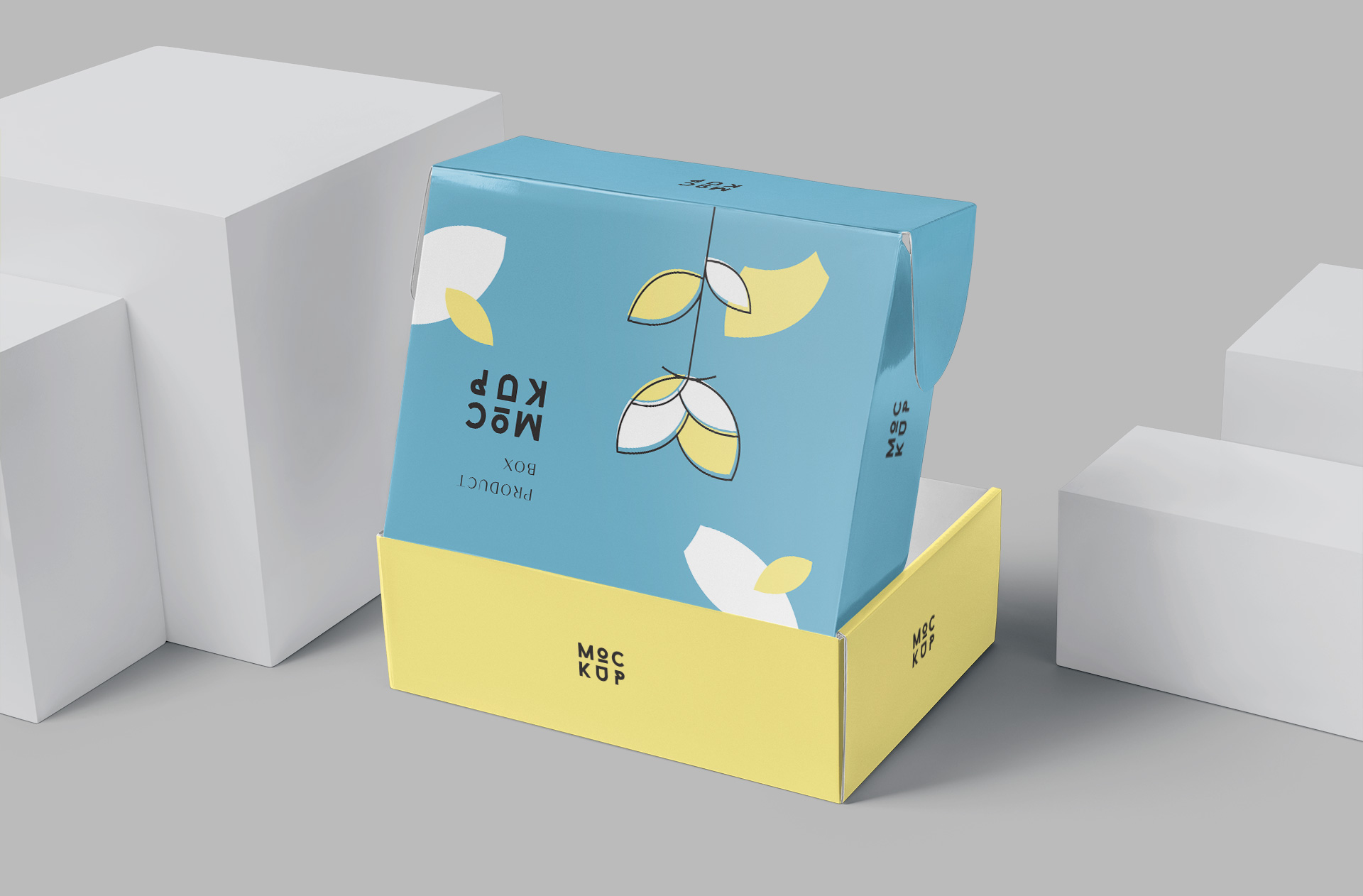 Open Product Box Mockup – Floating Display