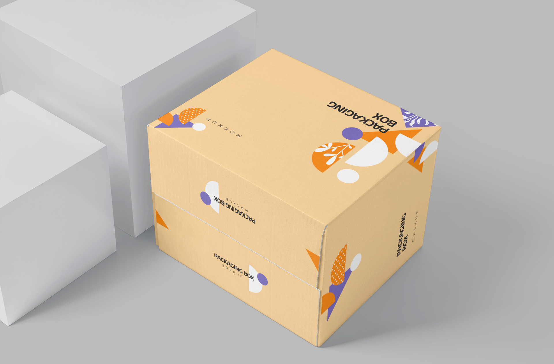 Minimalist Square Box Packaging Mockup