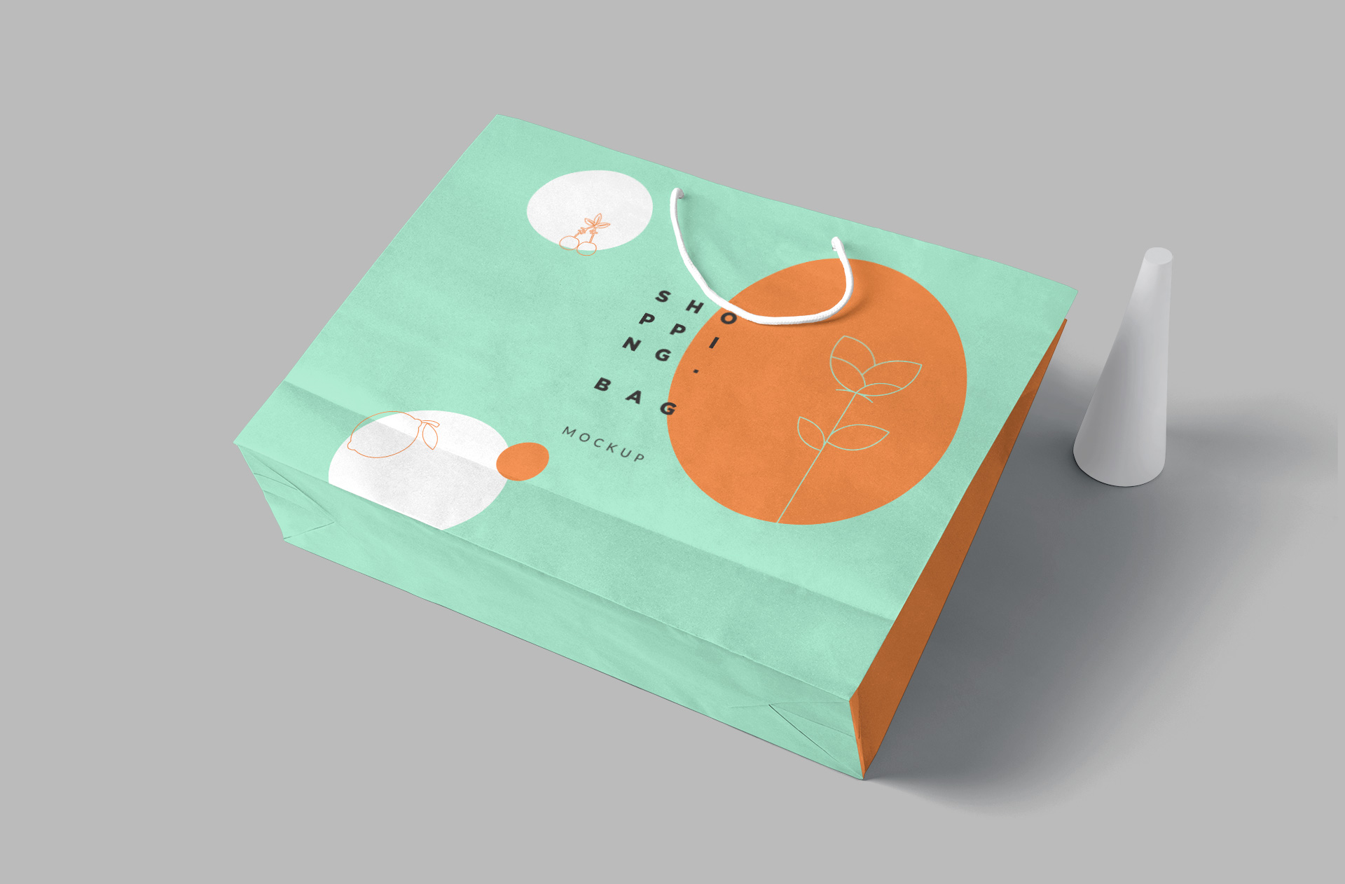 Realistic Shopping Bag Mockup with Customizable Design