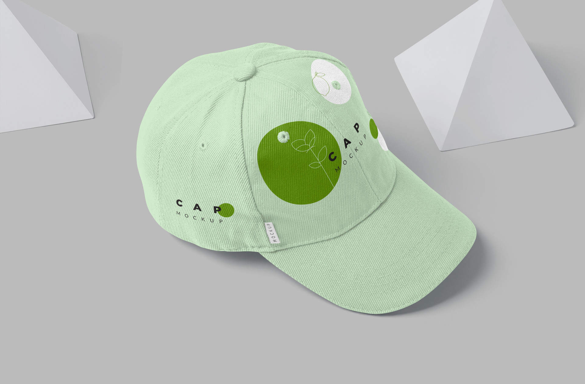 Realistic Fabric Baseball Cap Mockup with Custom Design