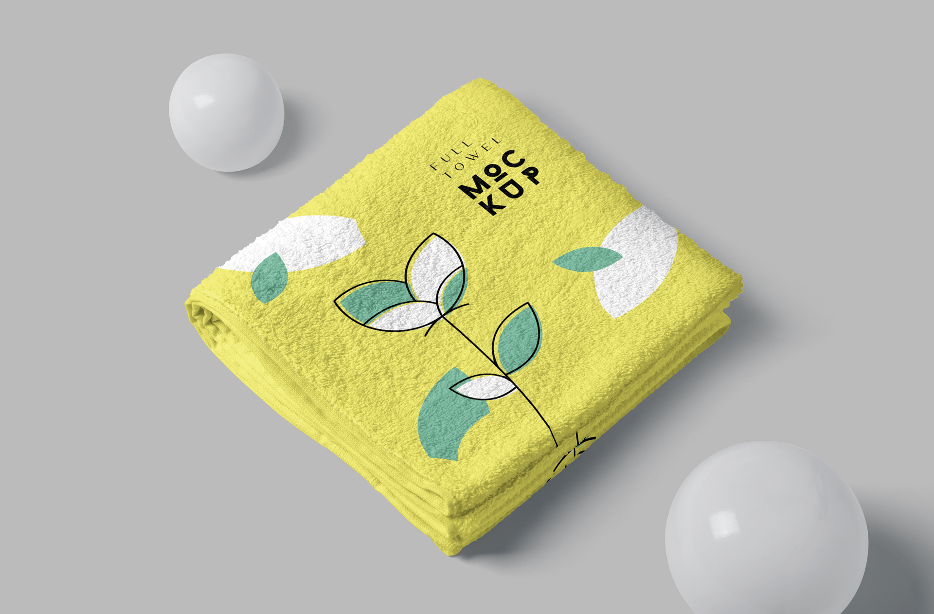 Soft Cotton Towel Mockup – Folded Display