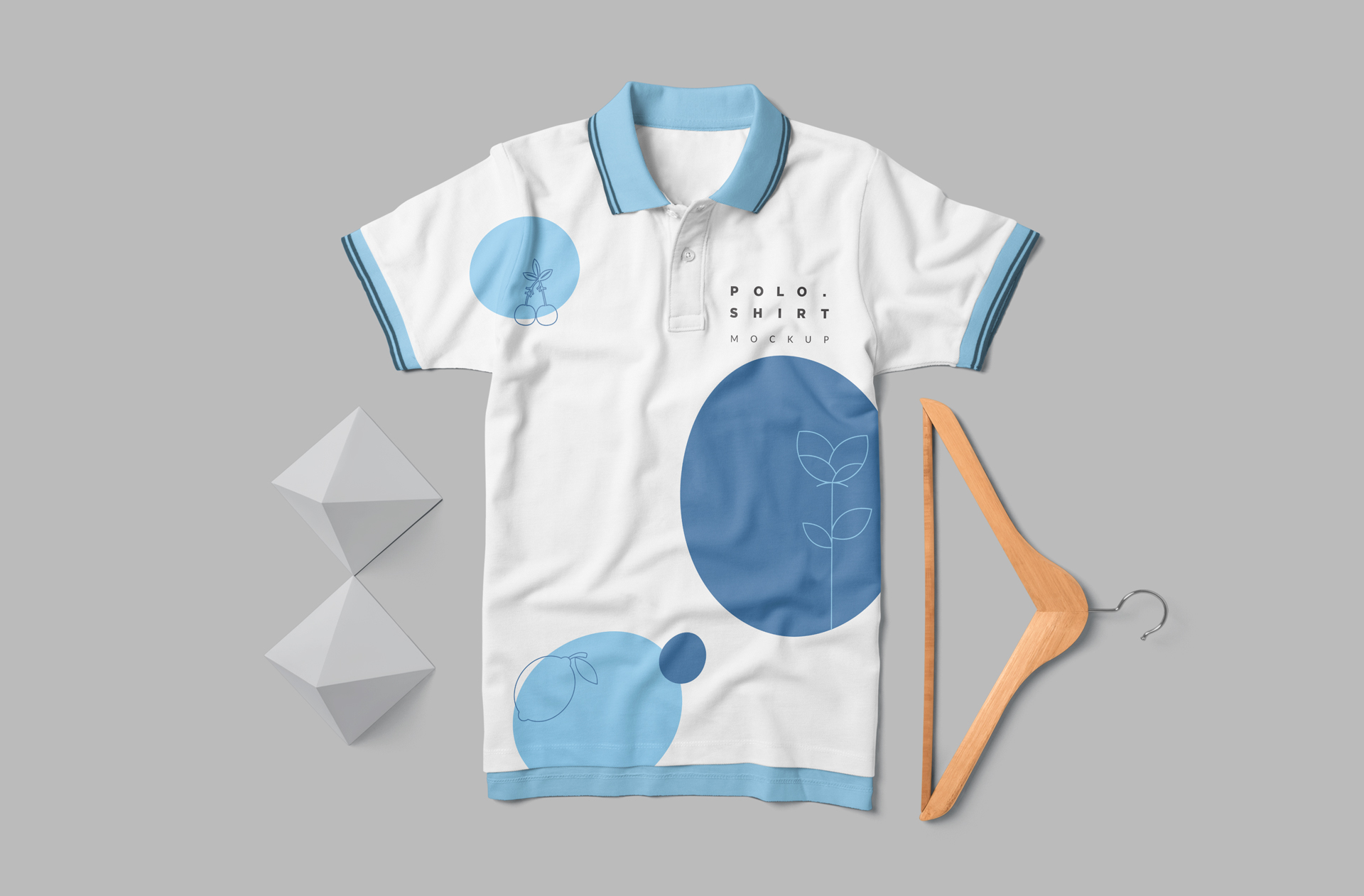 Classic Polo Shirt Mockup – Flat Lay Display
