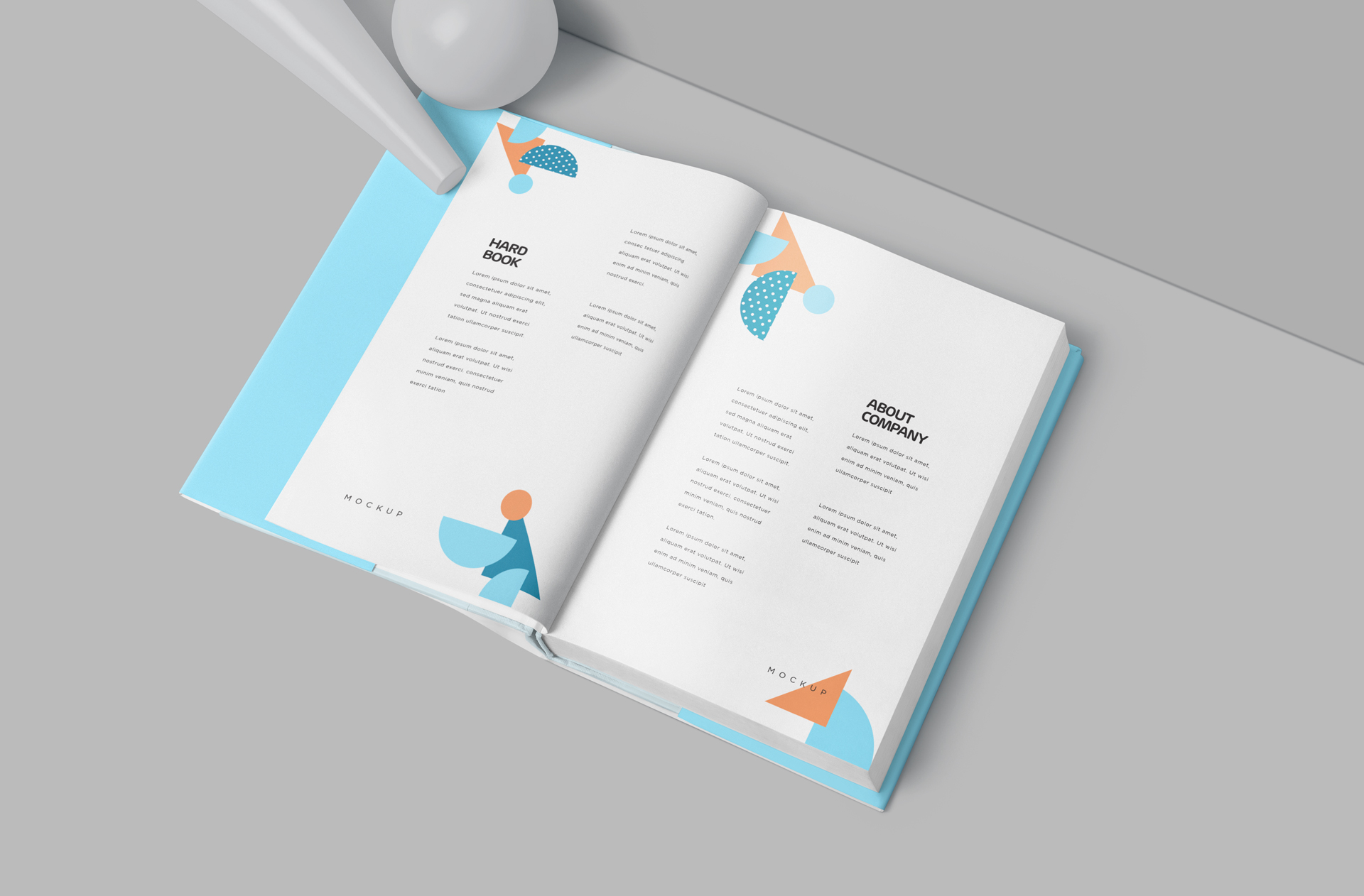Flat Hardcover Book Mockup – Top View Presentation