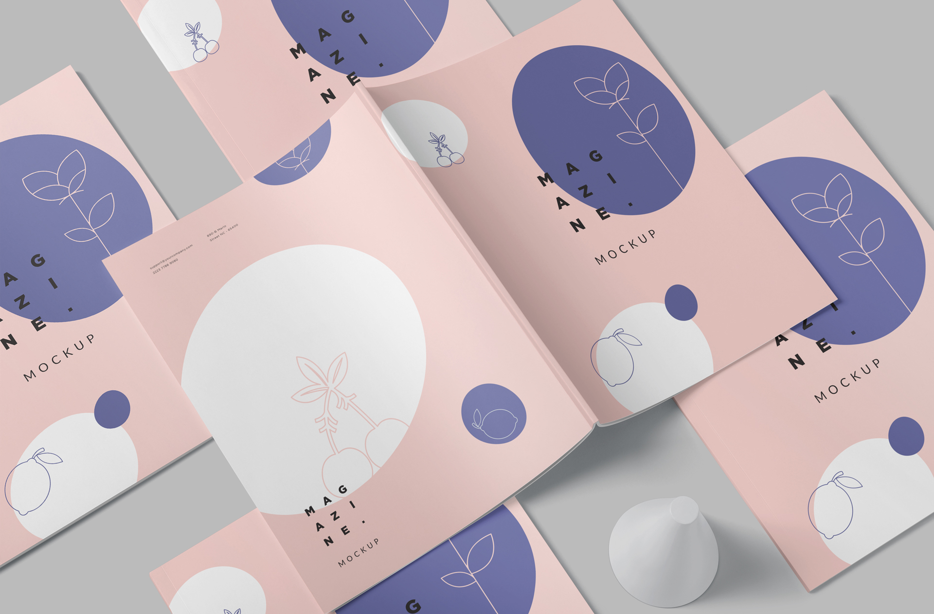Minimalist A4 Softcover Magazine Mockup