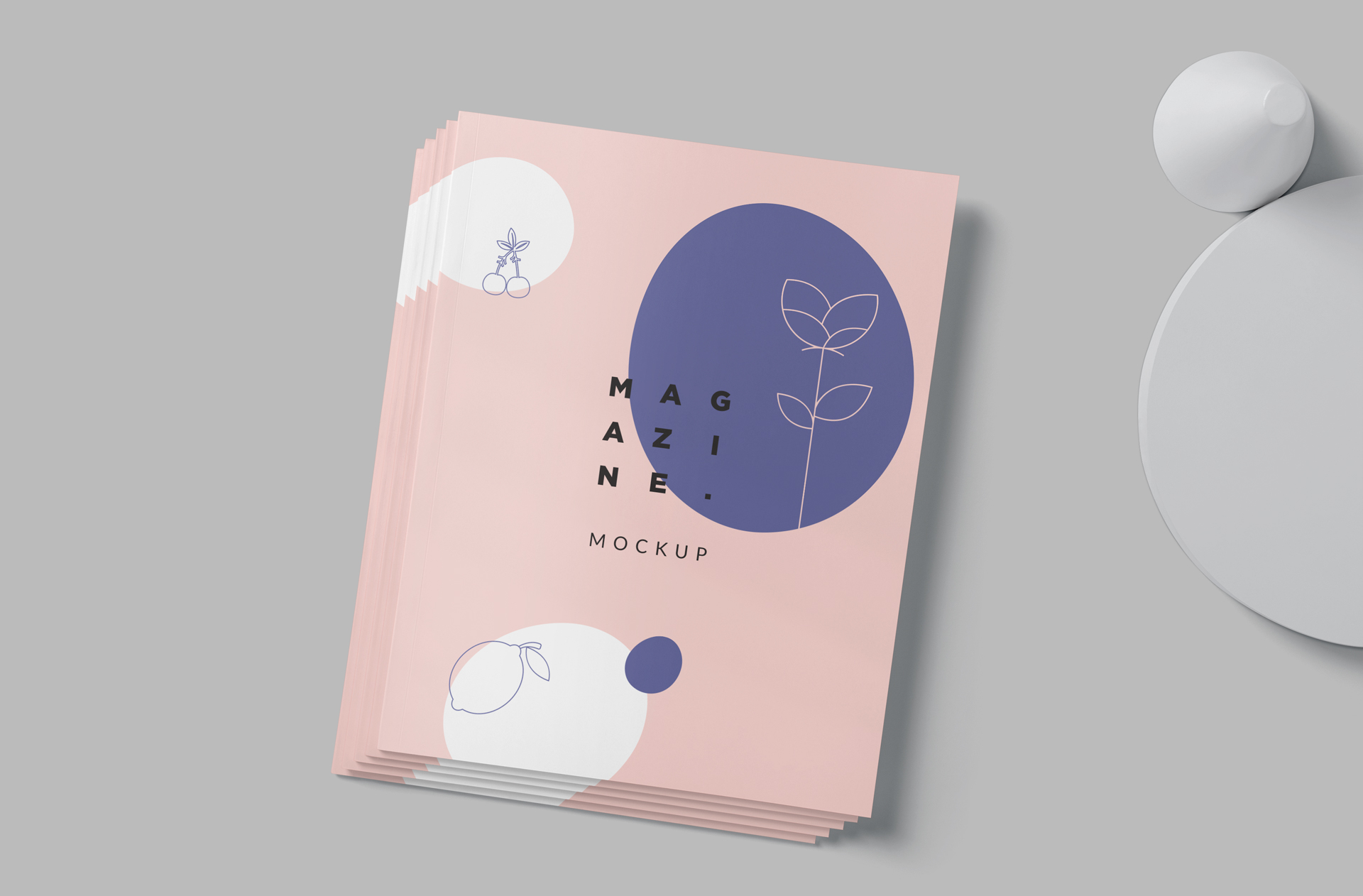 Realistic Open Magazine Mockup with Inner Page Design