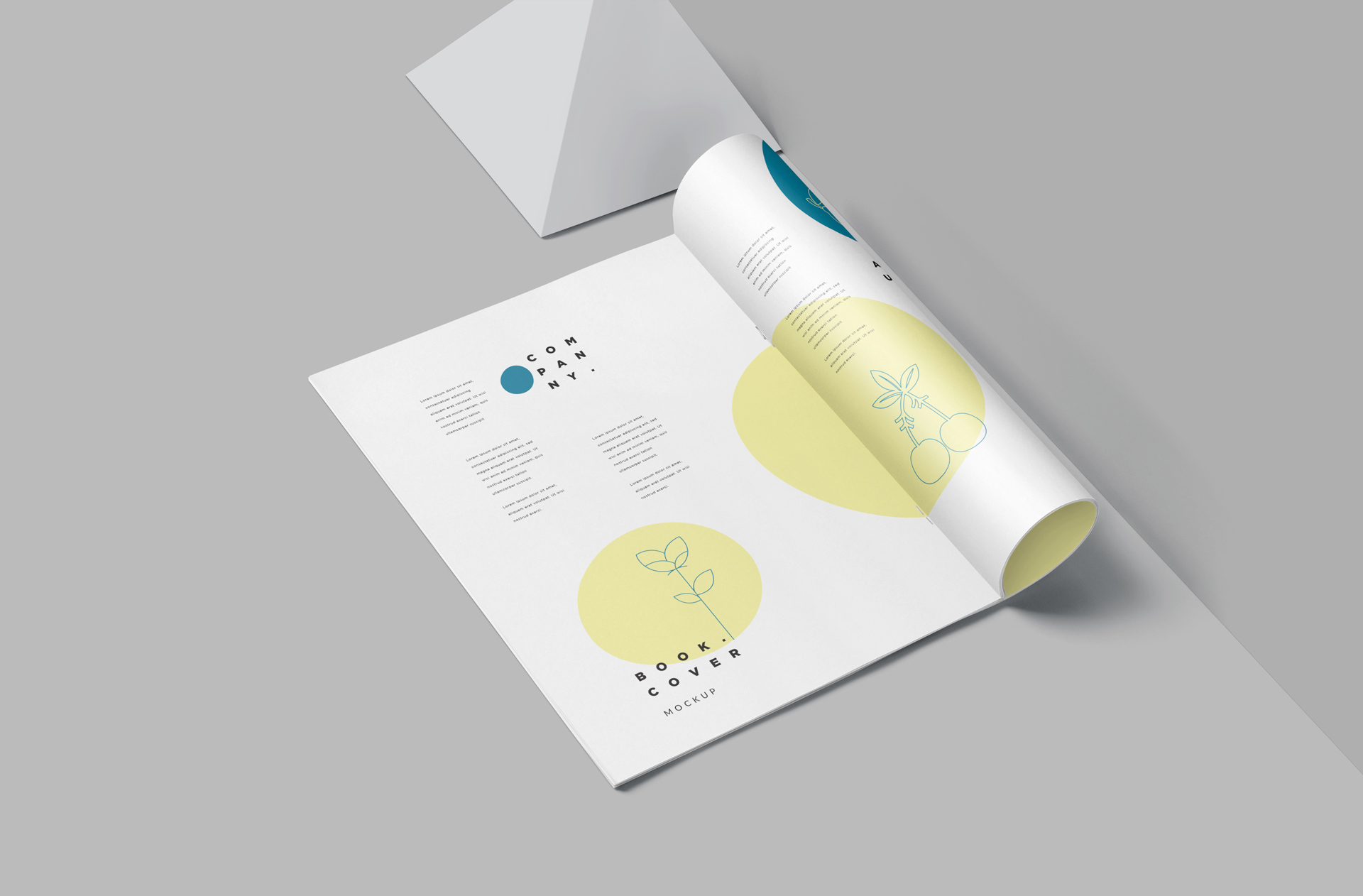 Open A4 Magazine Mockup with Customizable Pages