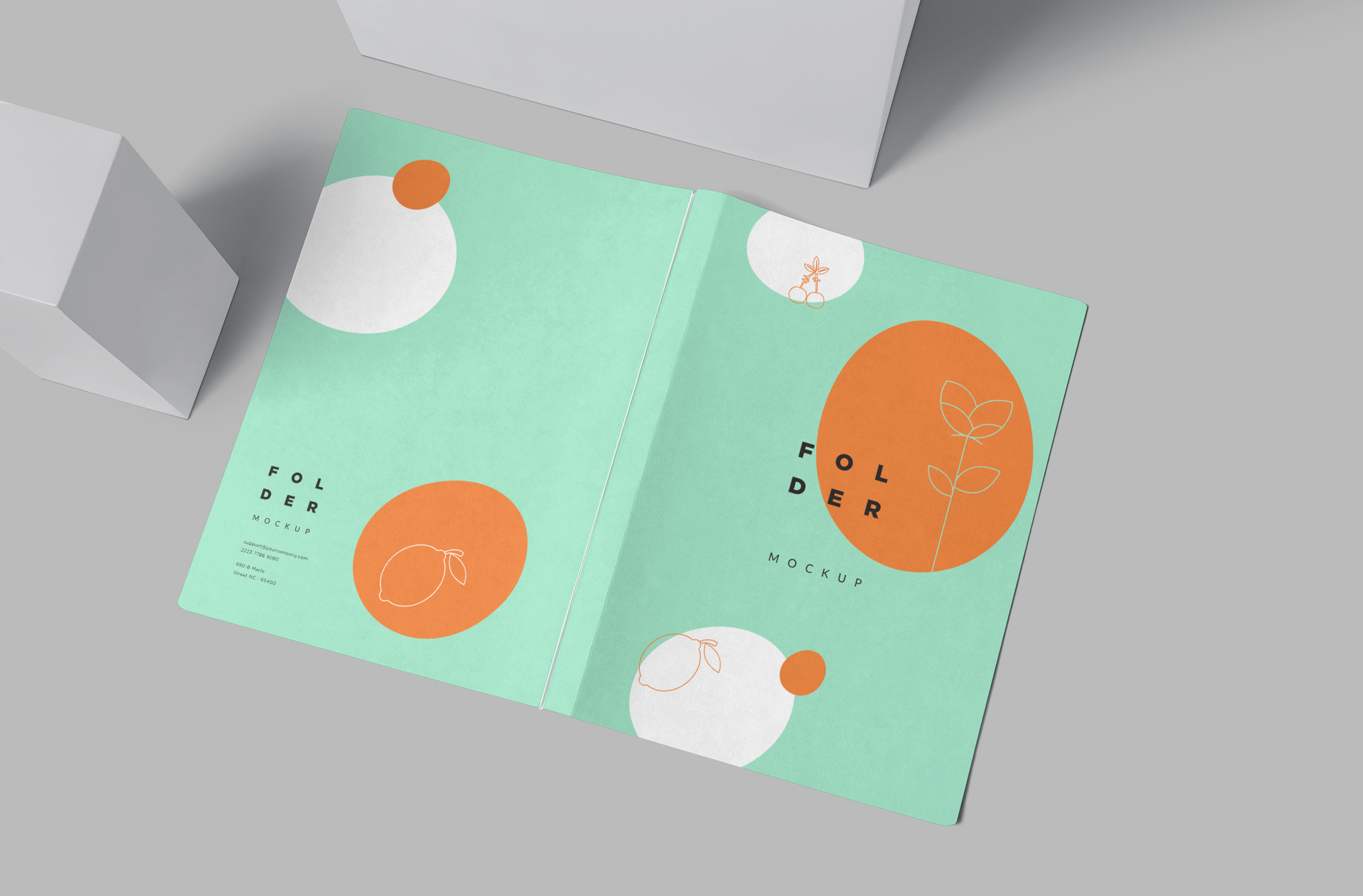 Corporate Folder Mockup – High-Quality Office Stationery