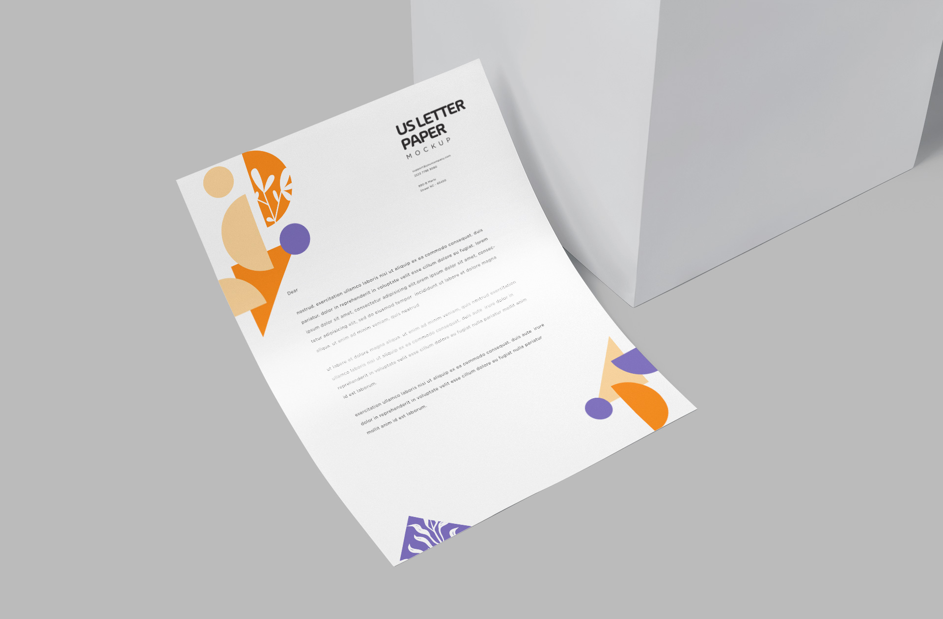 Realistic US Letter Paper Mockup – Corporate Branding
