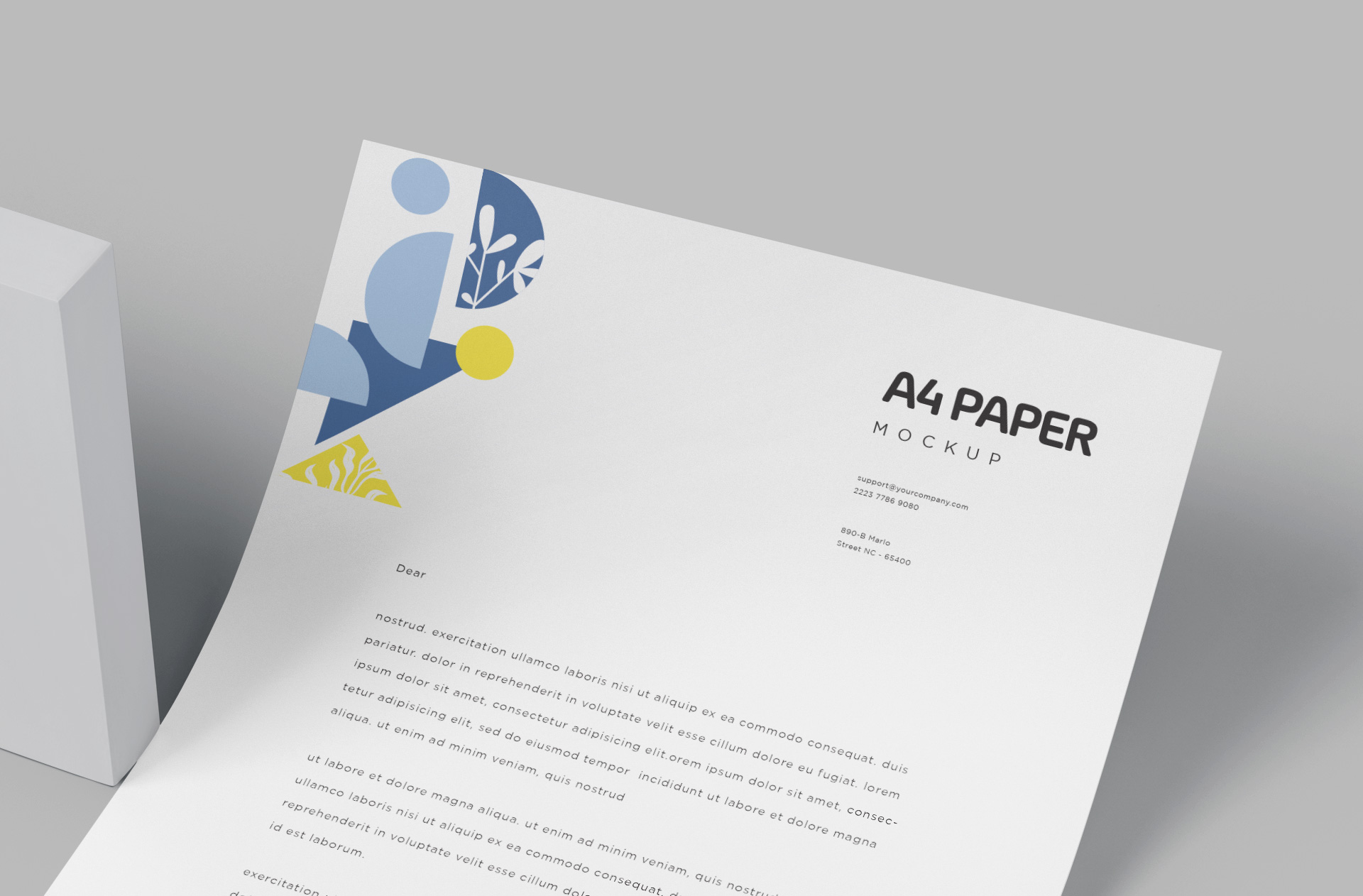 A4 paper mockup