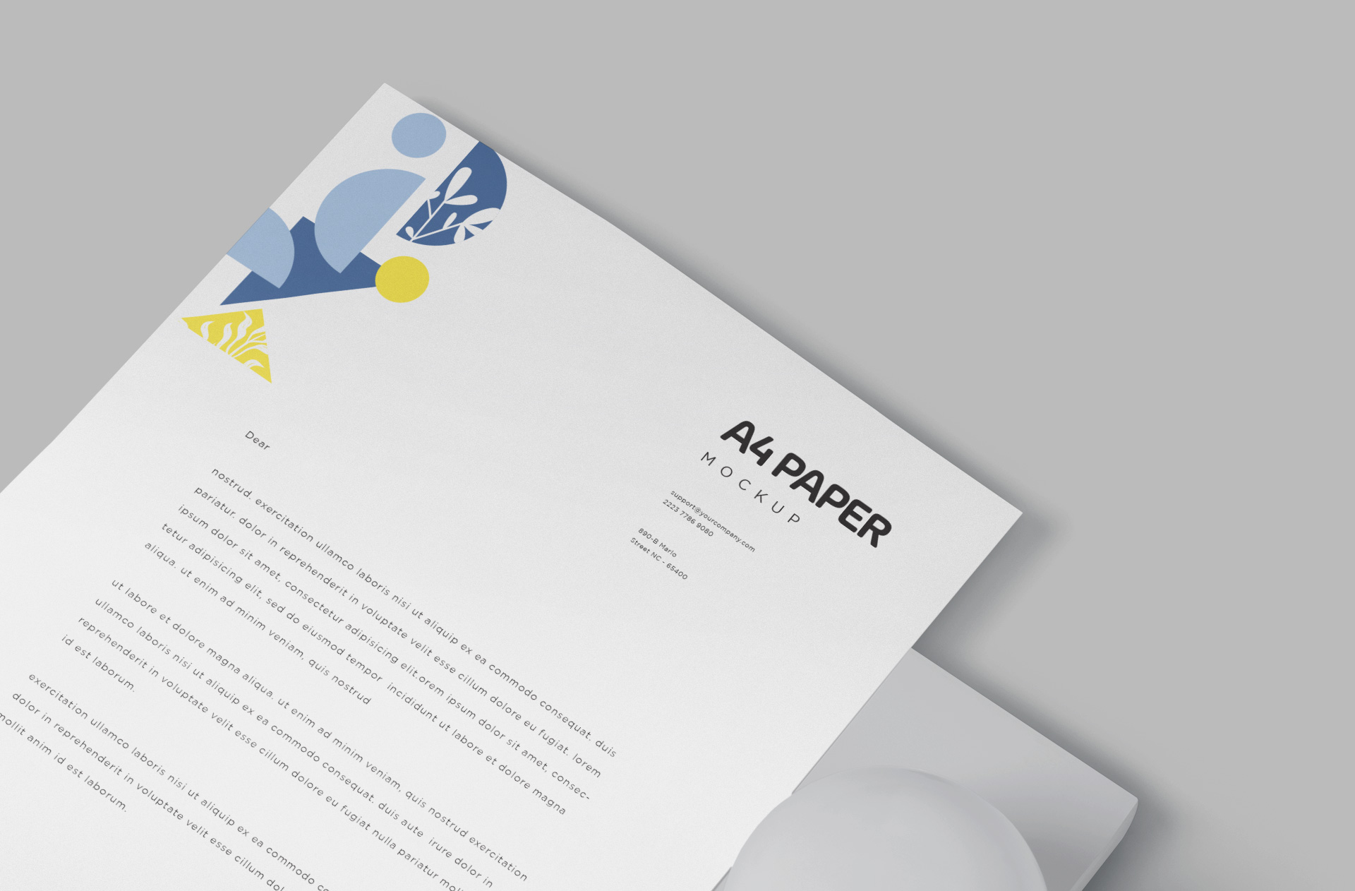 A4 letterhead mockup