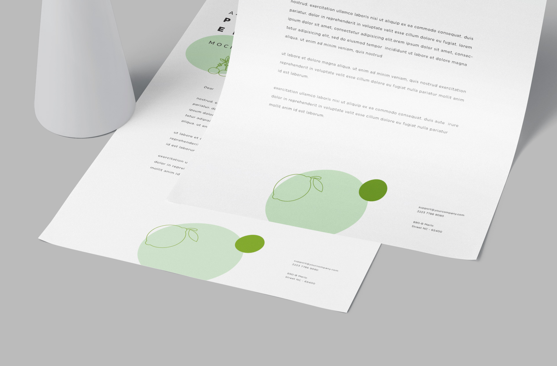 A4 paper mock-up