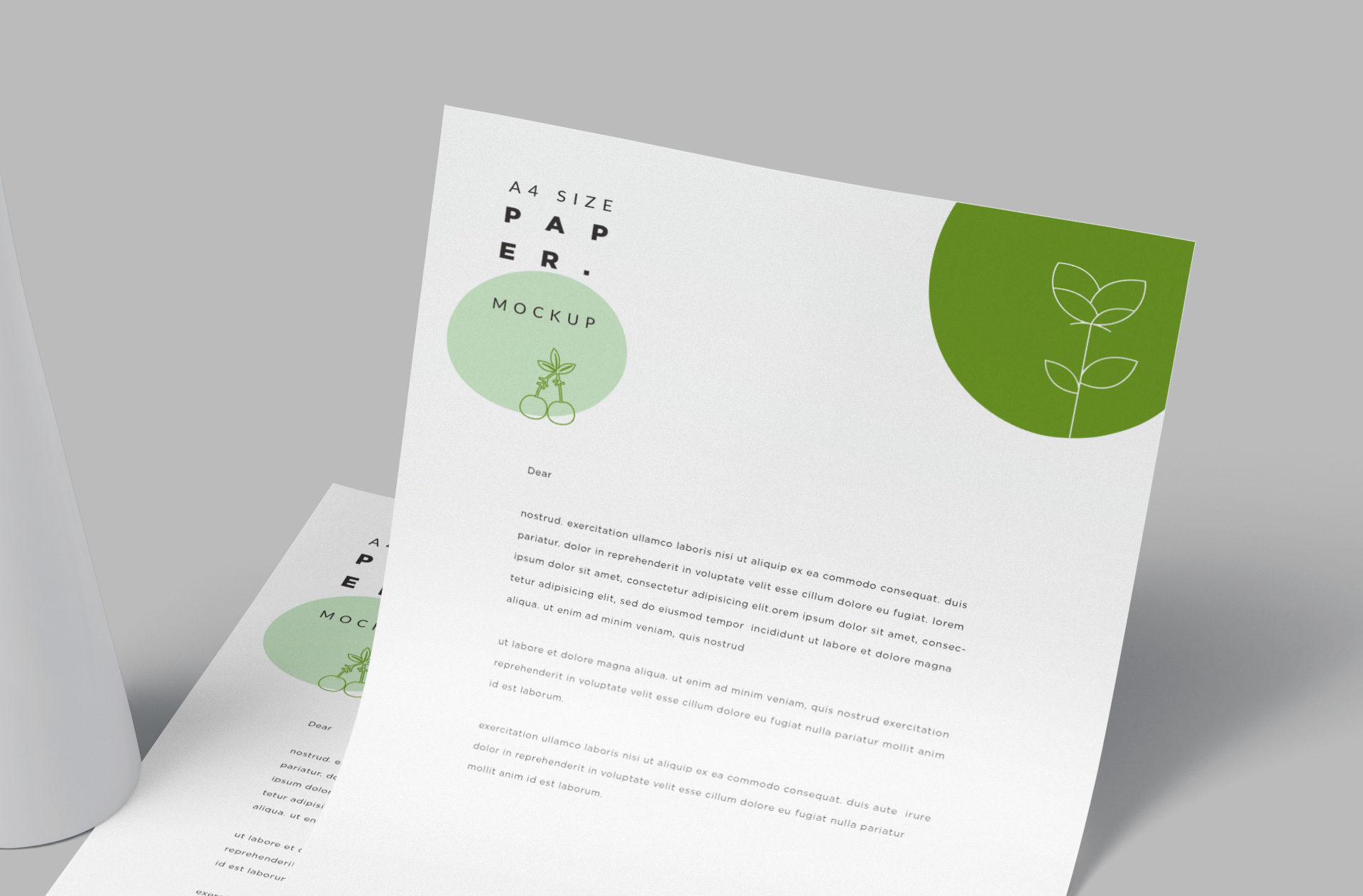 A4 paper mock-up