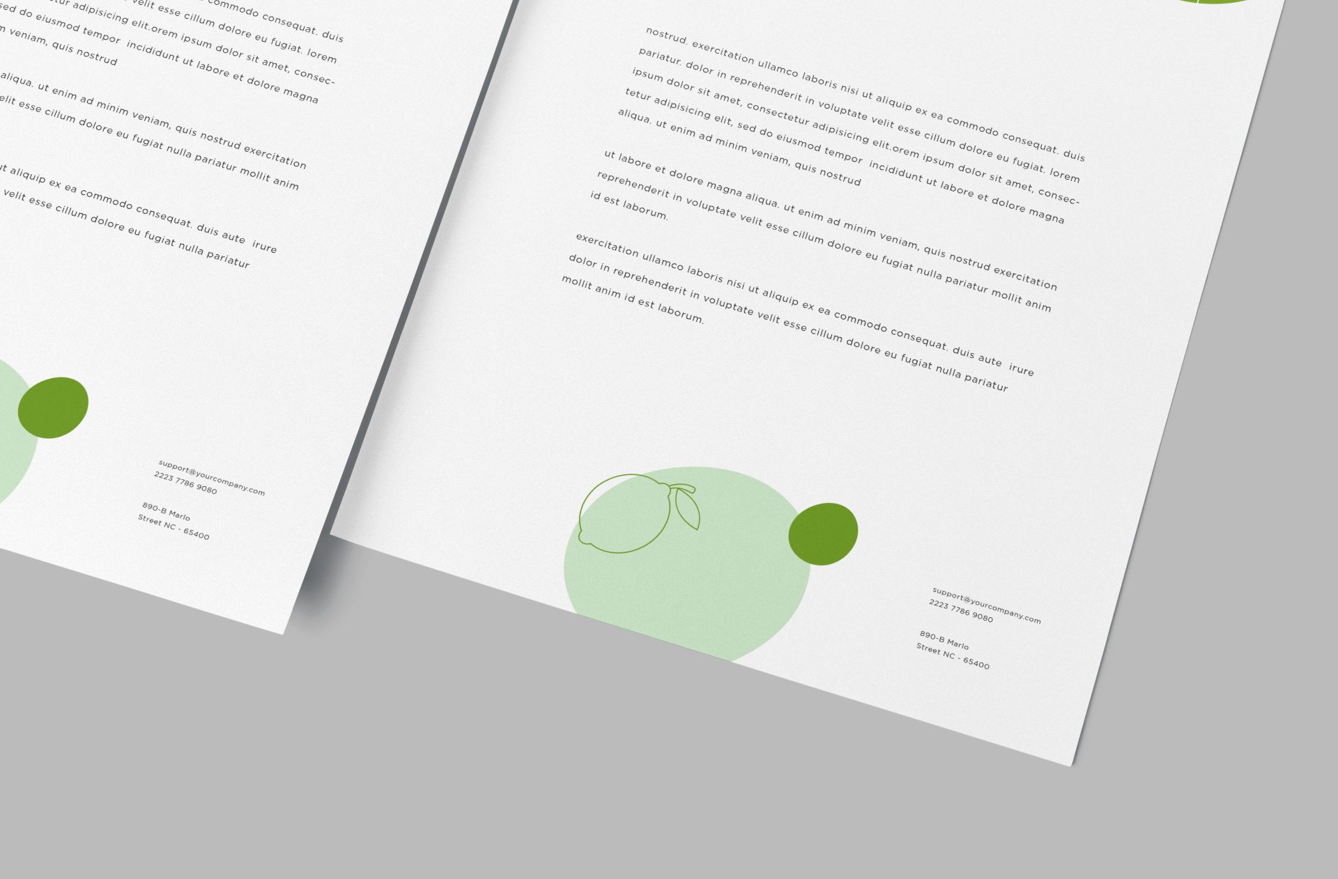 A4 paper mock-up