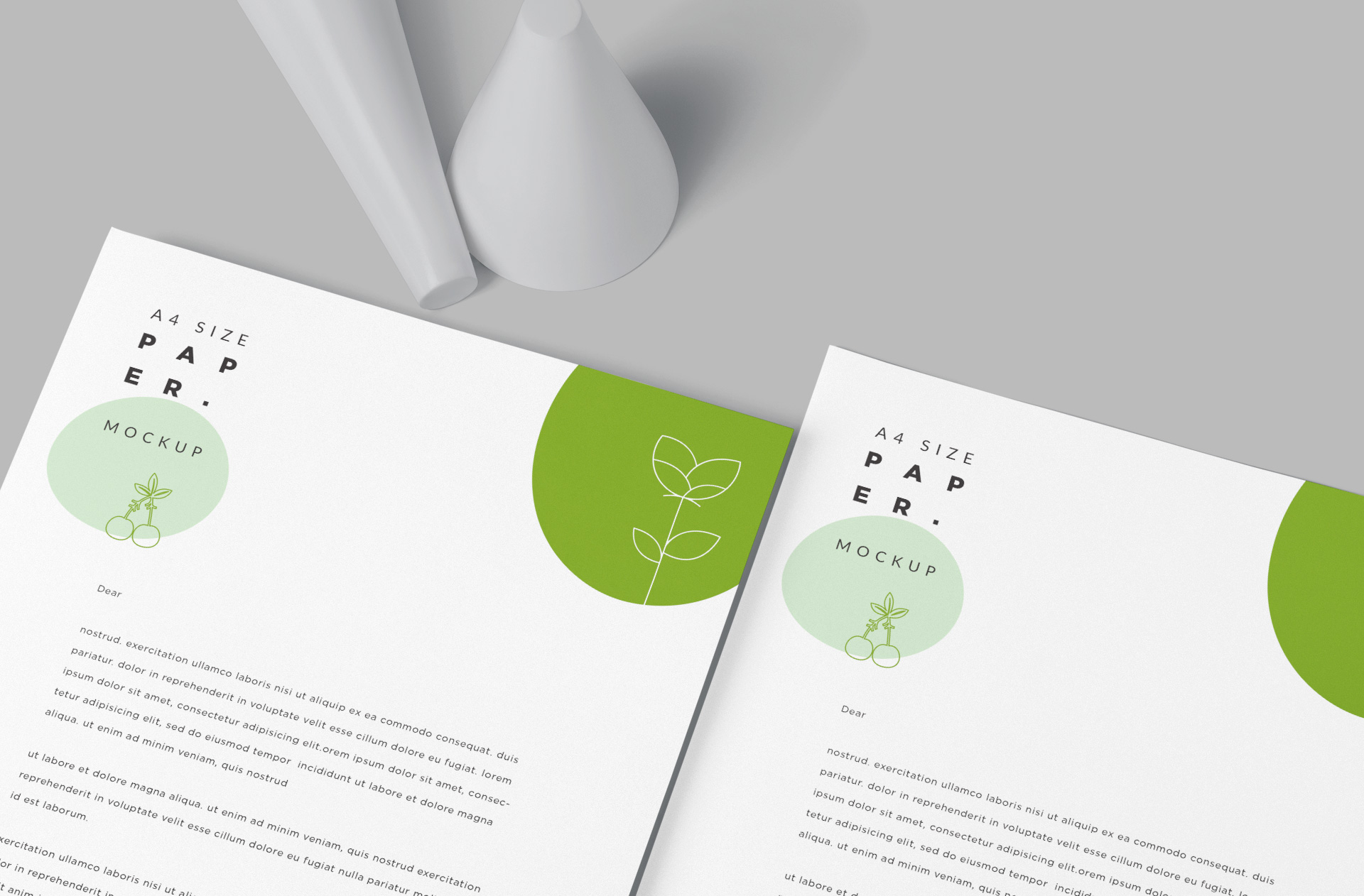 A4 paper mock-up