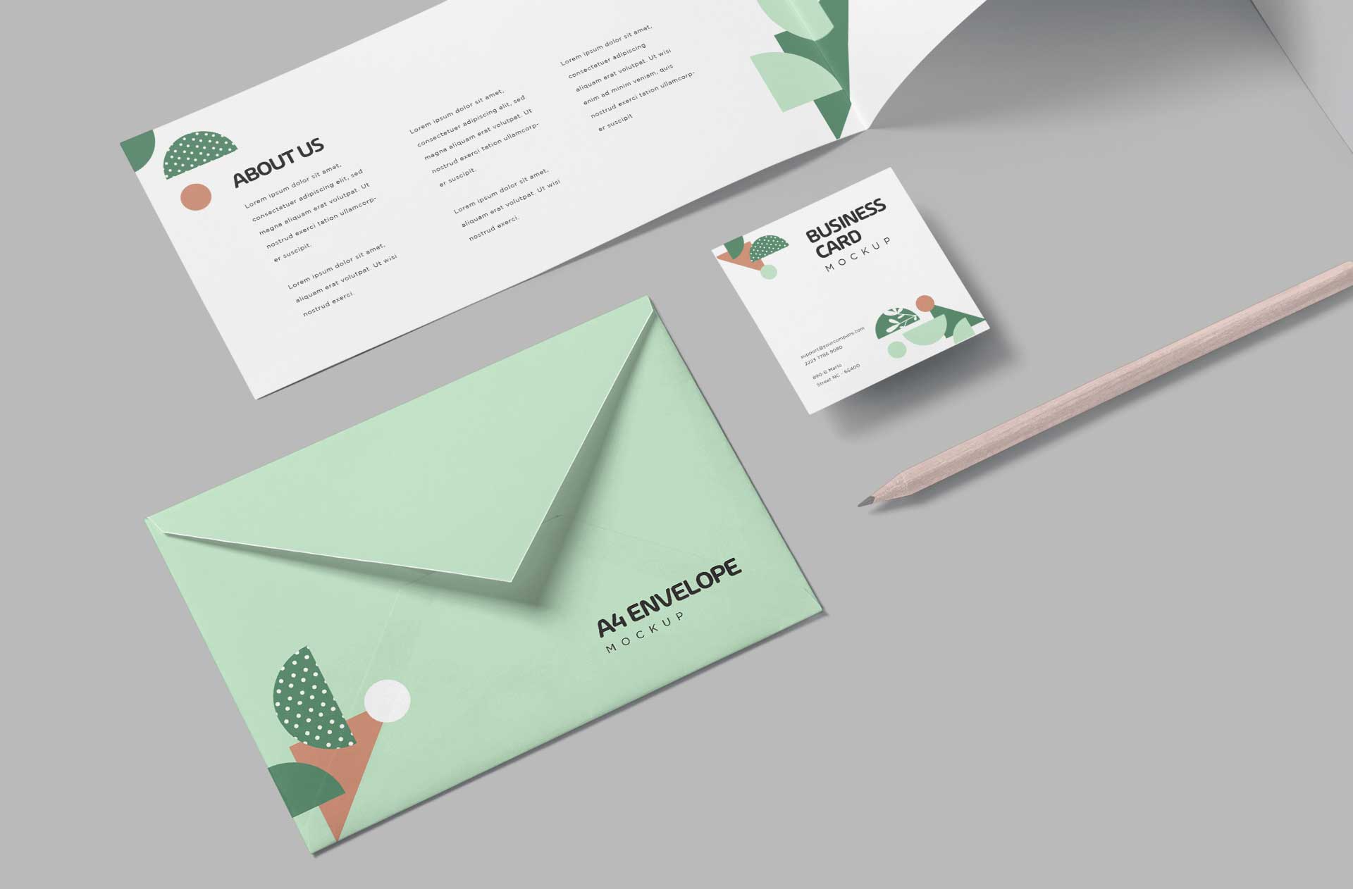 brochure with envelope