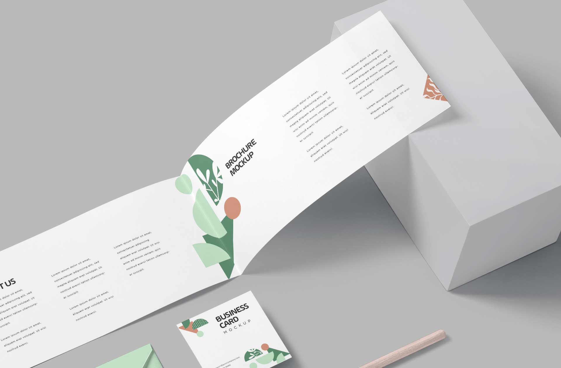 brochure with envelope