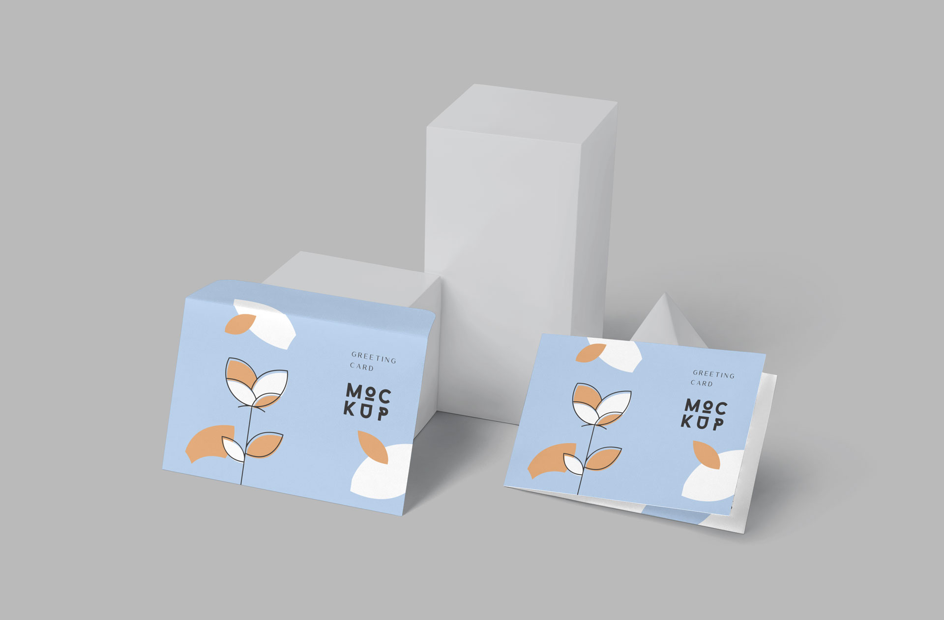 Minimalist Greeting Card Mockup with Envelope