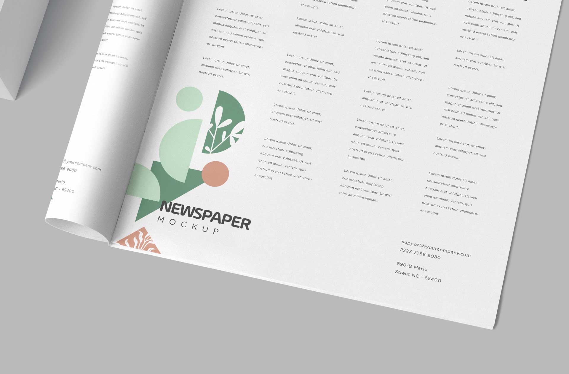 broadsheet mockup