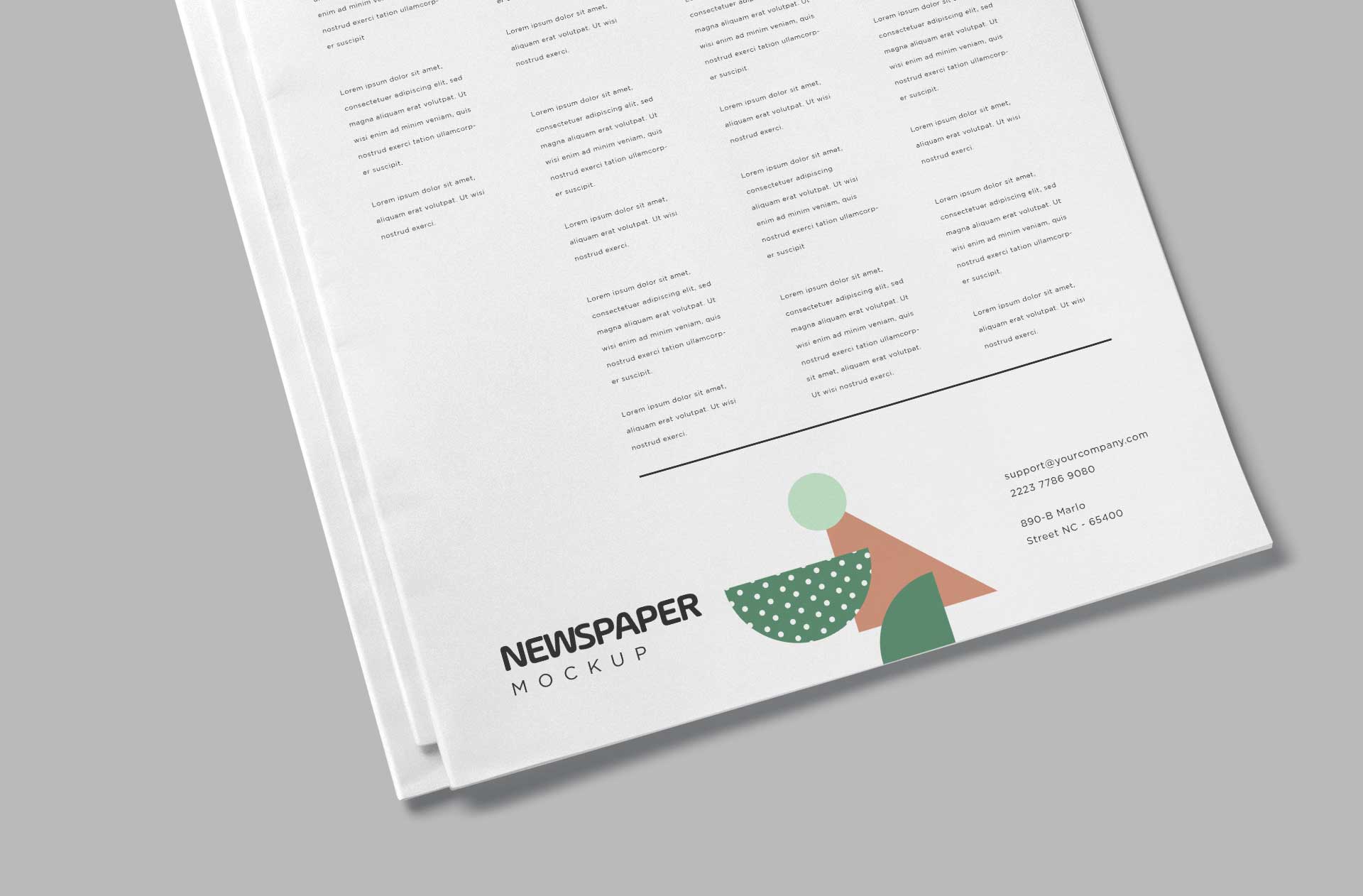 3D newspaper mockup