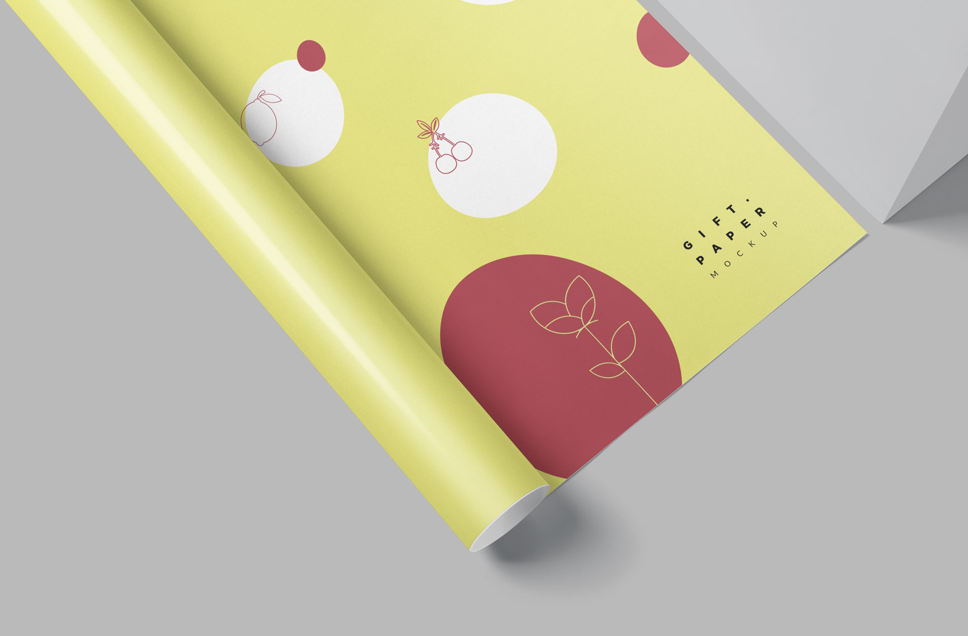 Realistic Gift Wrapping Paper Mockup – High-Quality PSD