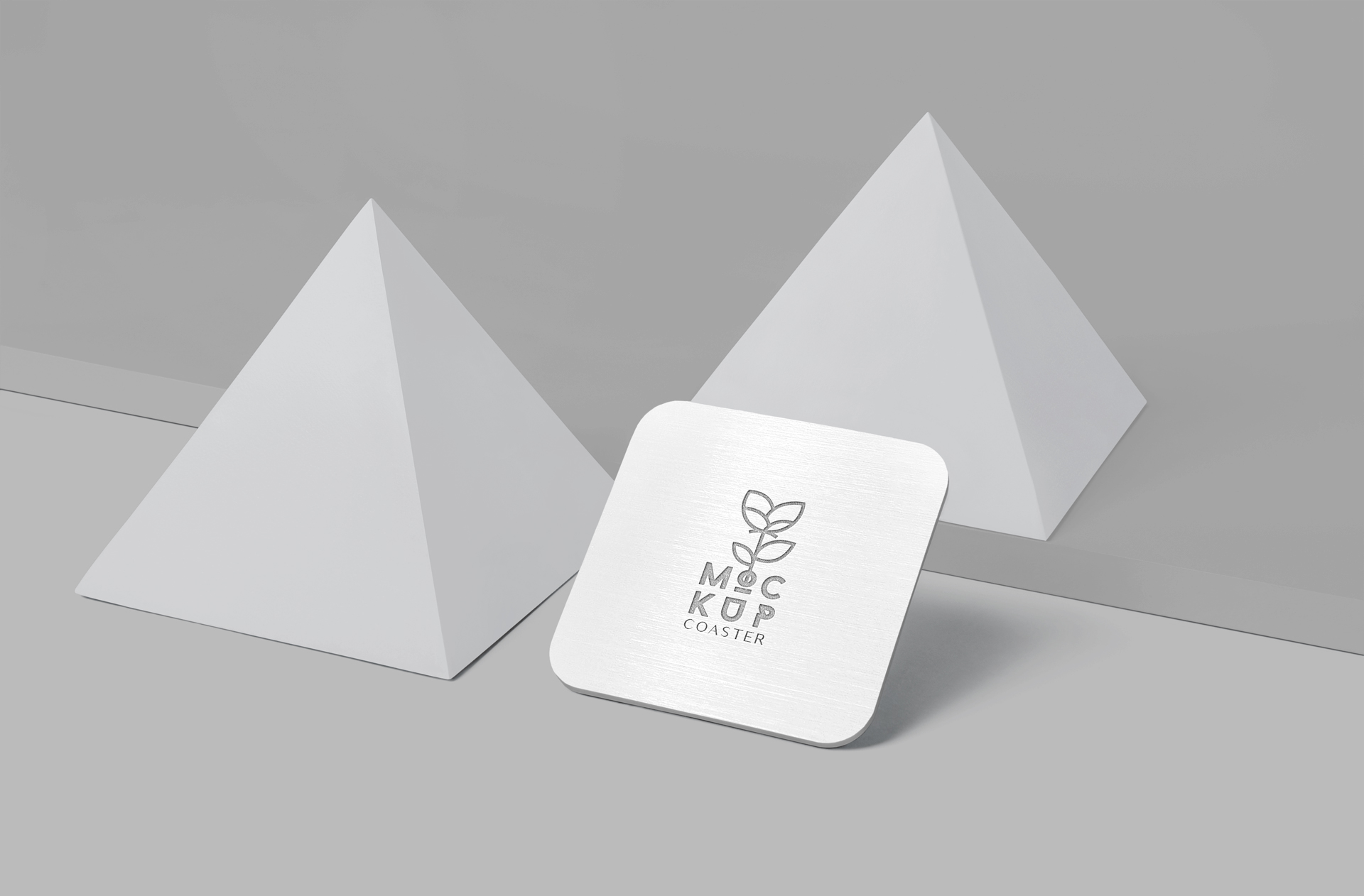 Realistic Metallic Coaster Mockup – High-Quality PSD