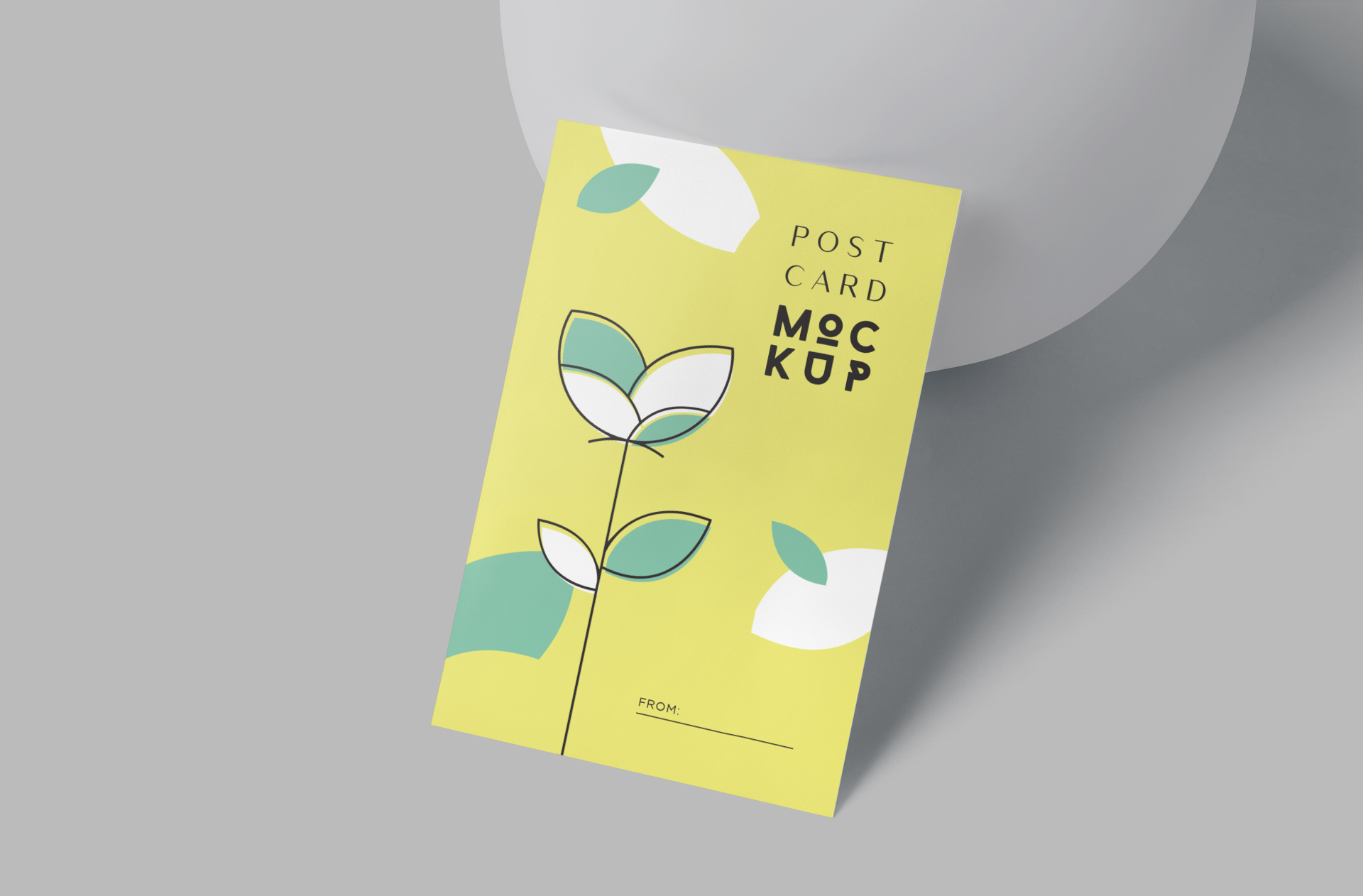 Minimalist Postcard Mockup with Clean Design