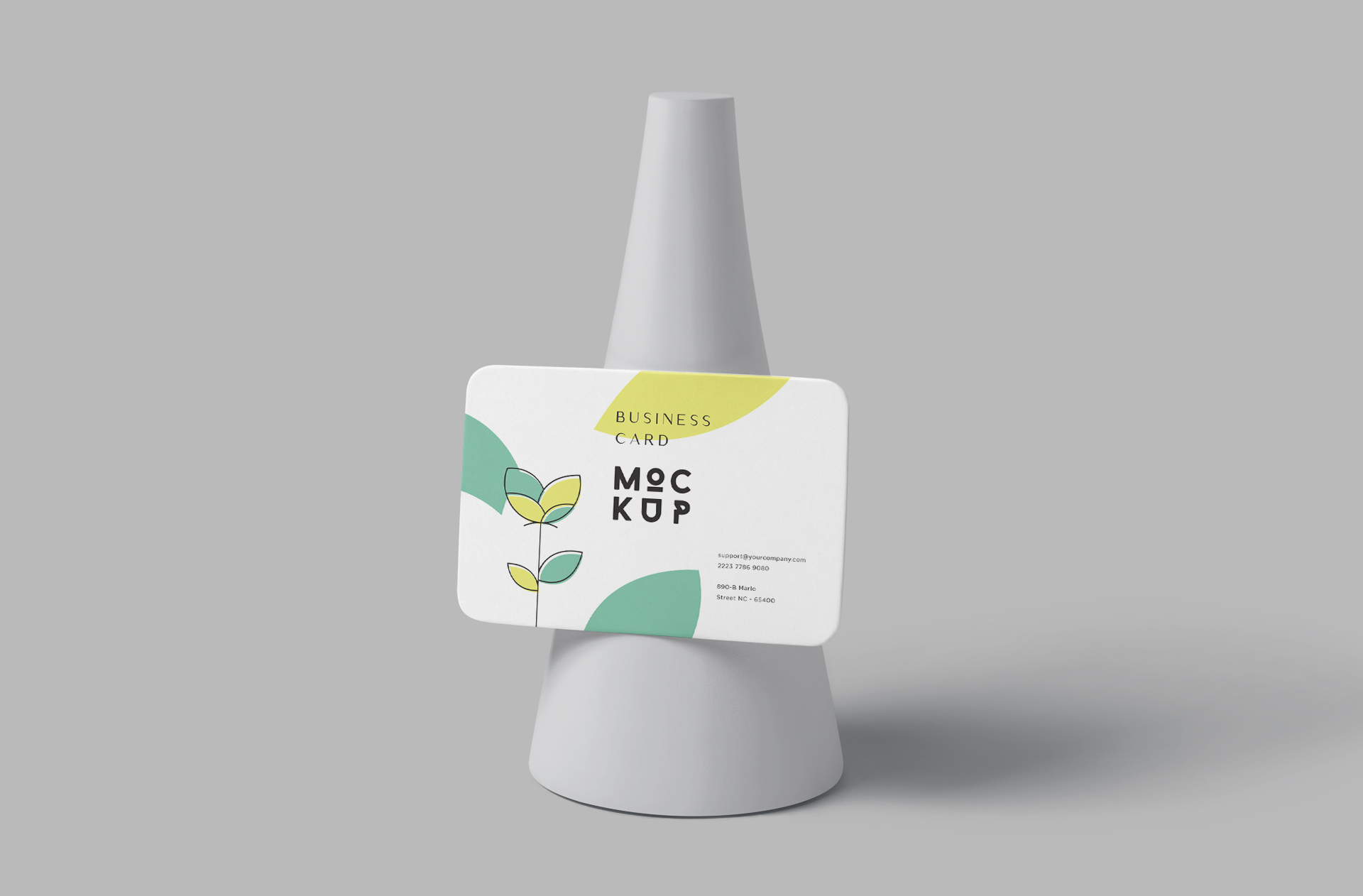 Elegant Business Card Mockup with Rounded Corners