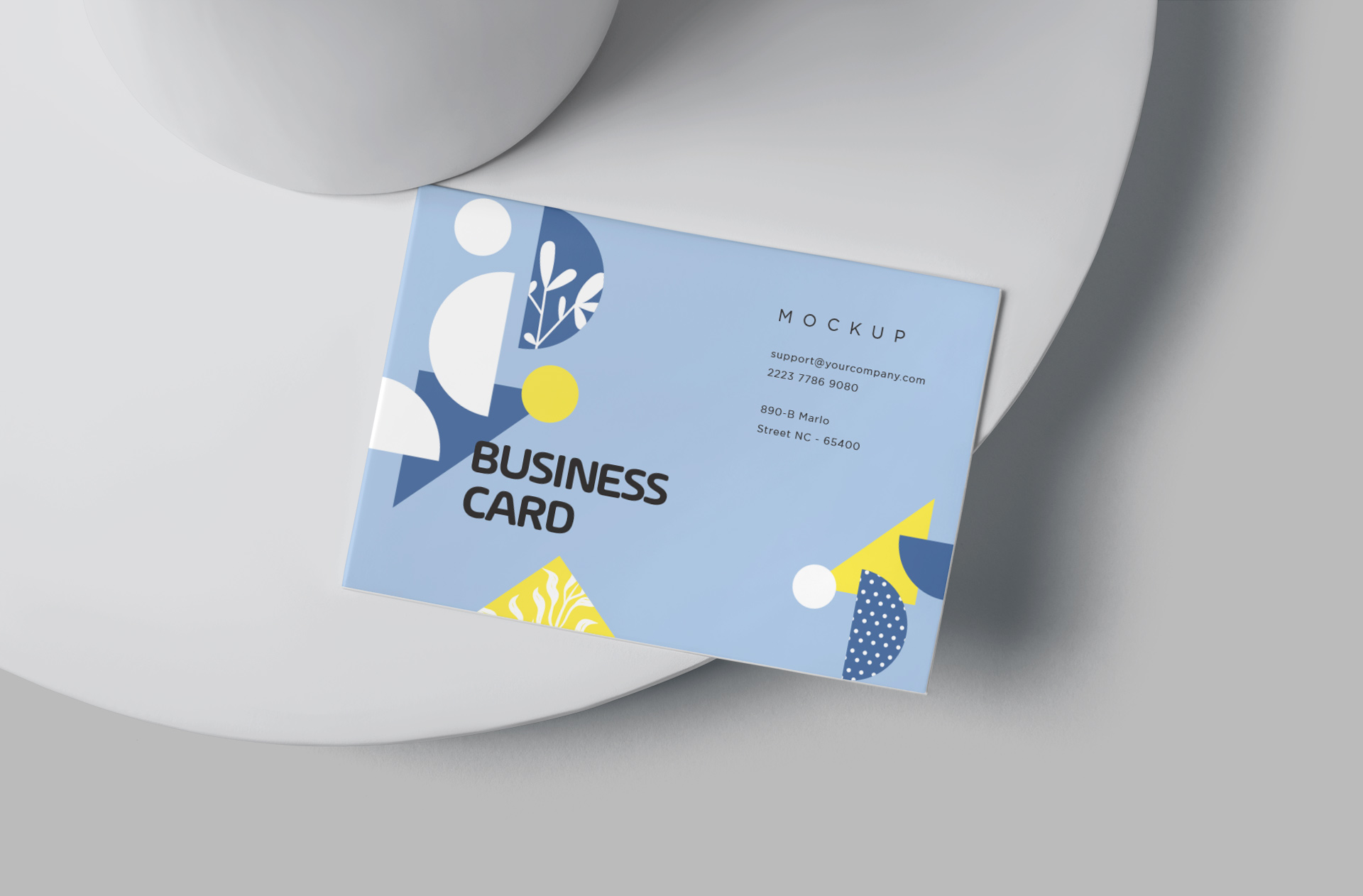 Professional Business Card Mockup with Modern Perspective