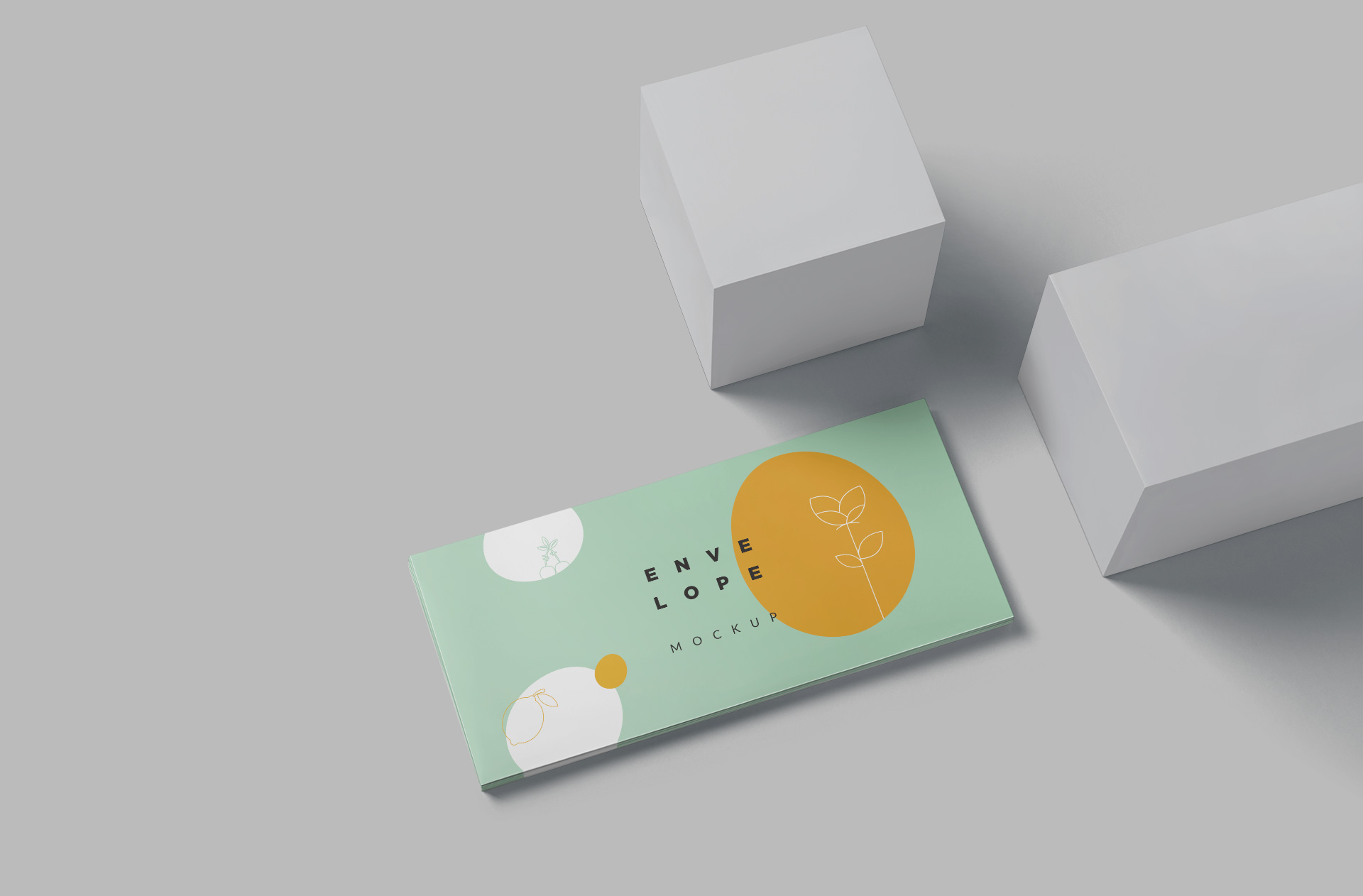 Minimalist Business Envelope Mockup with Flap
