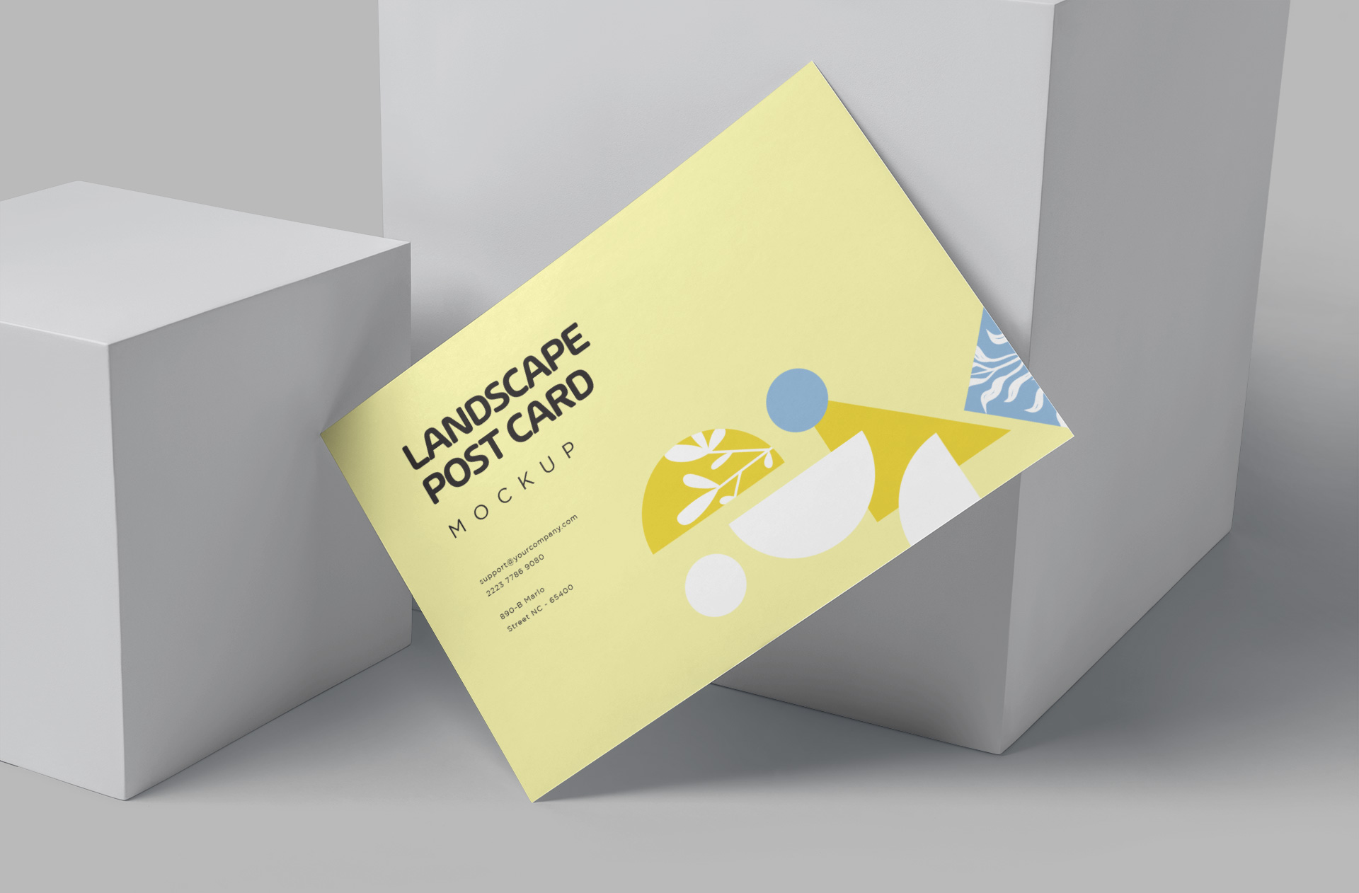 Realistic Landscape Postcard Mockup for Mailing & Branding