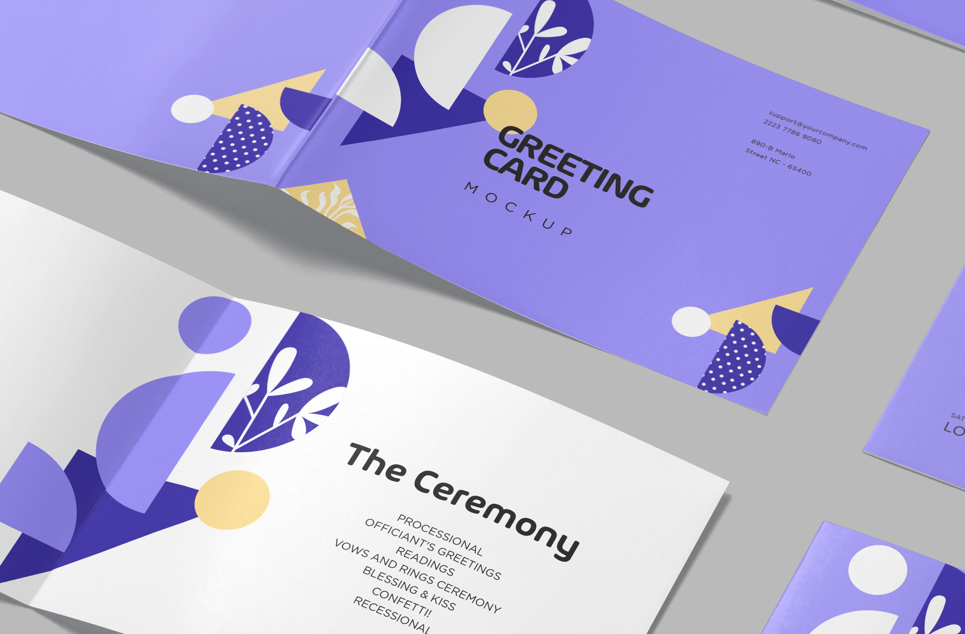 A5 wedding invitation