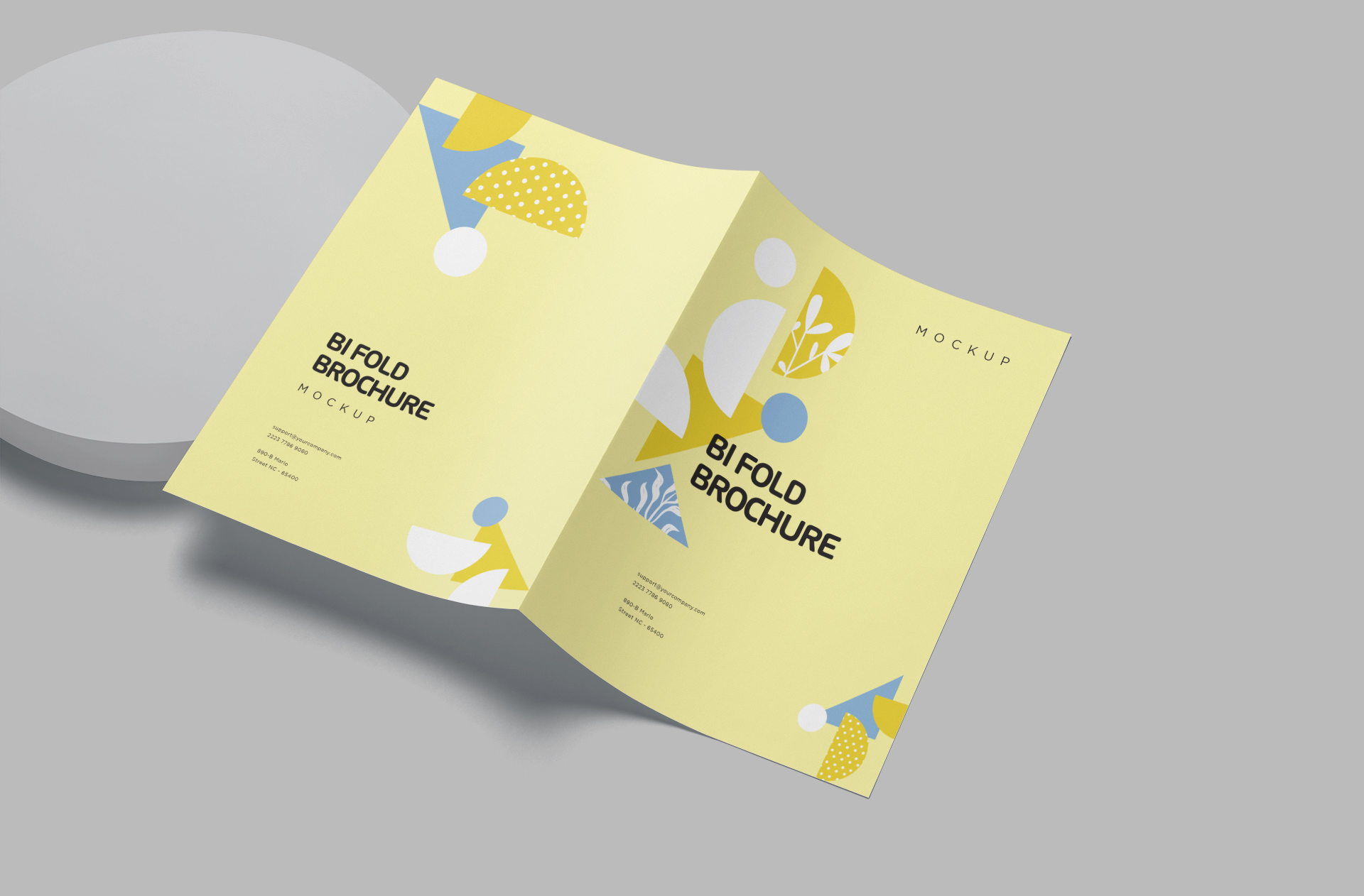 Realistic Bi-Fold Brochure Mockup for Branding