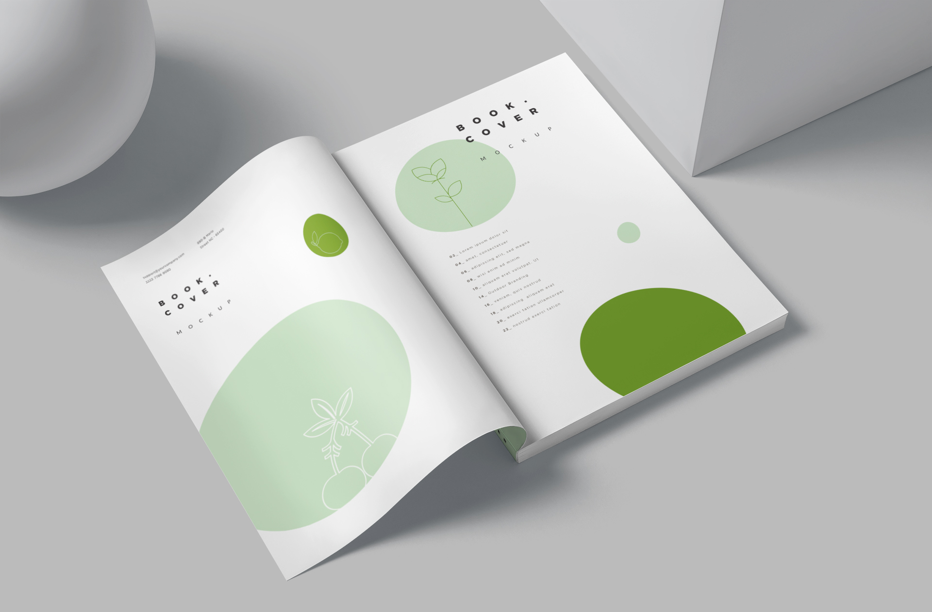 Minimalist Softcover Book Mockup for Publishing