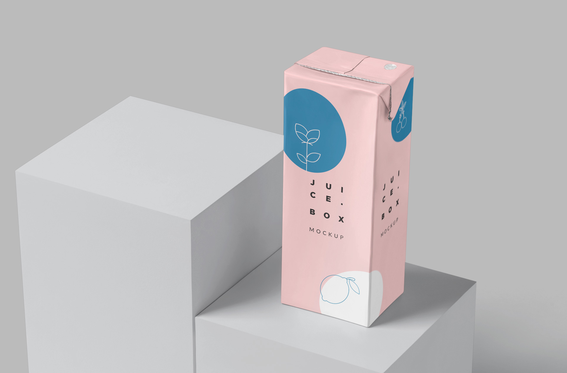 3D juice carton mockup