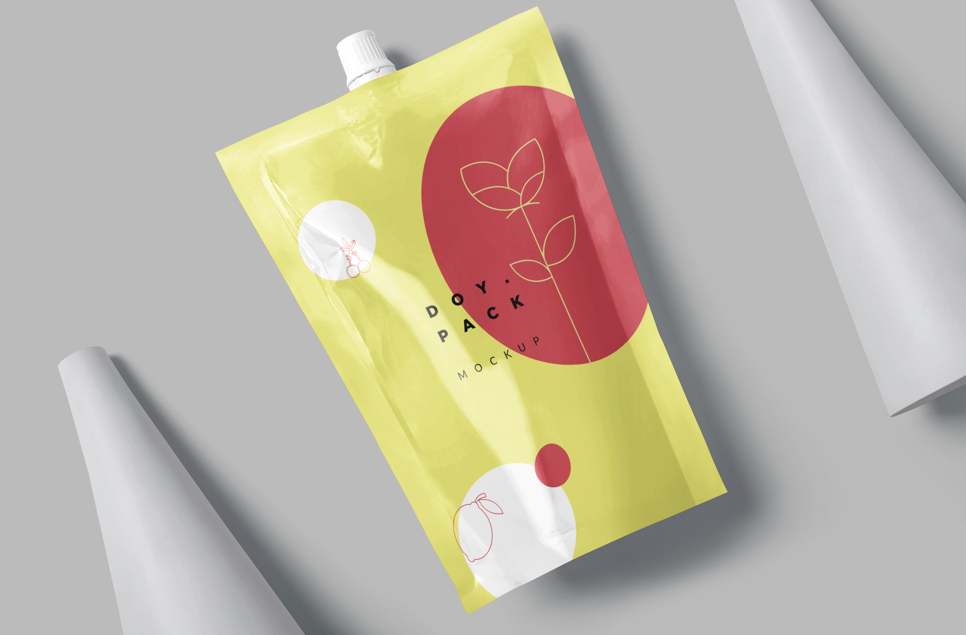 Spout Pouch Packaging Mockup – Flat View