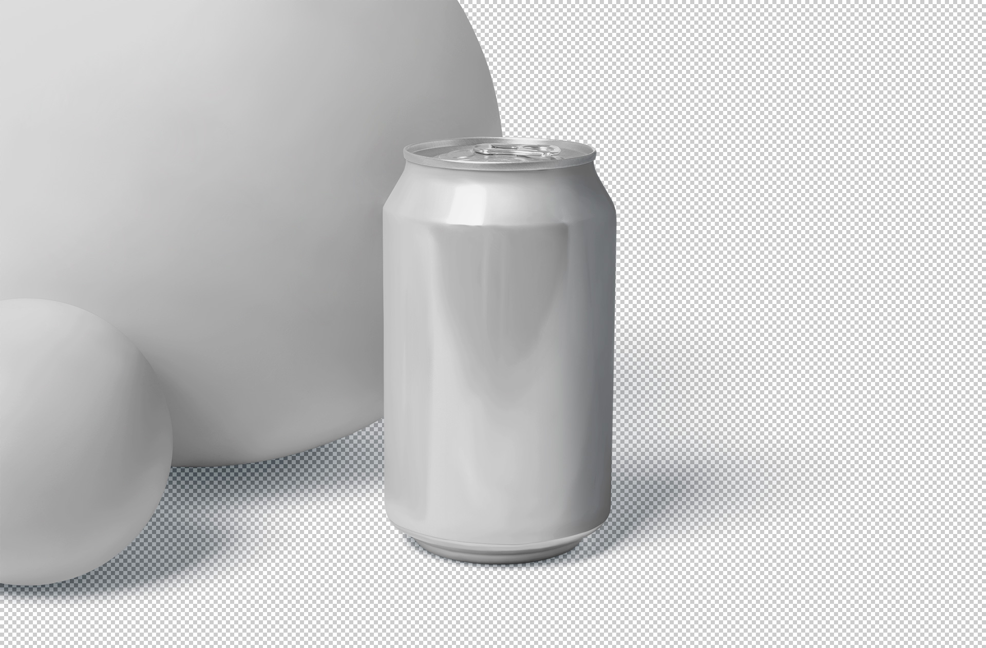 3D beverage can mockup