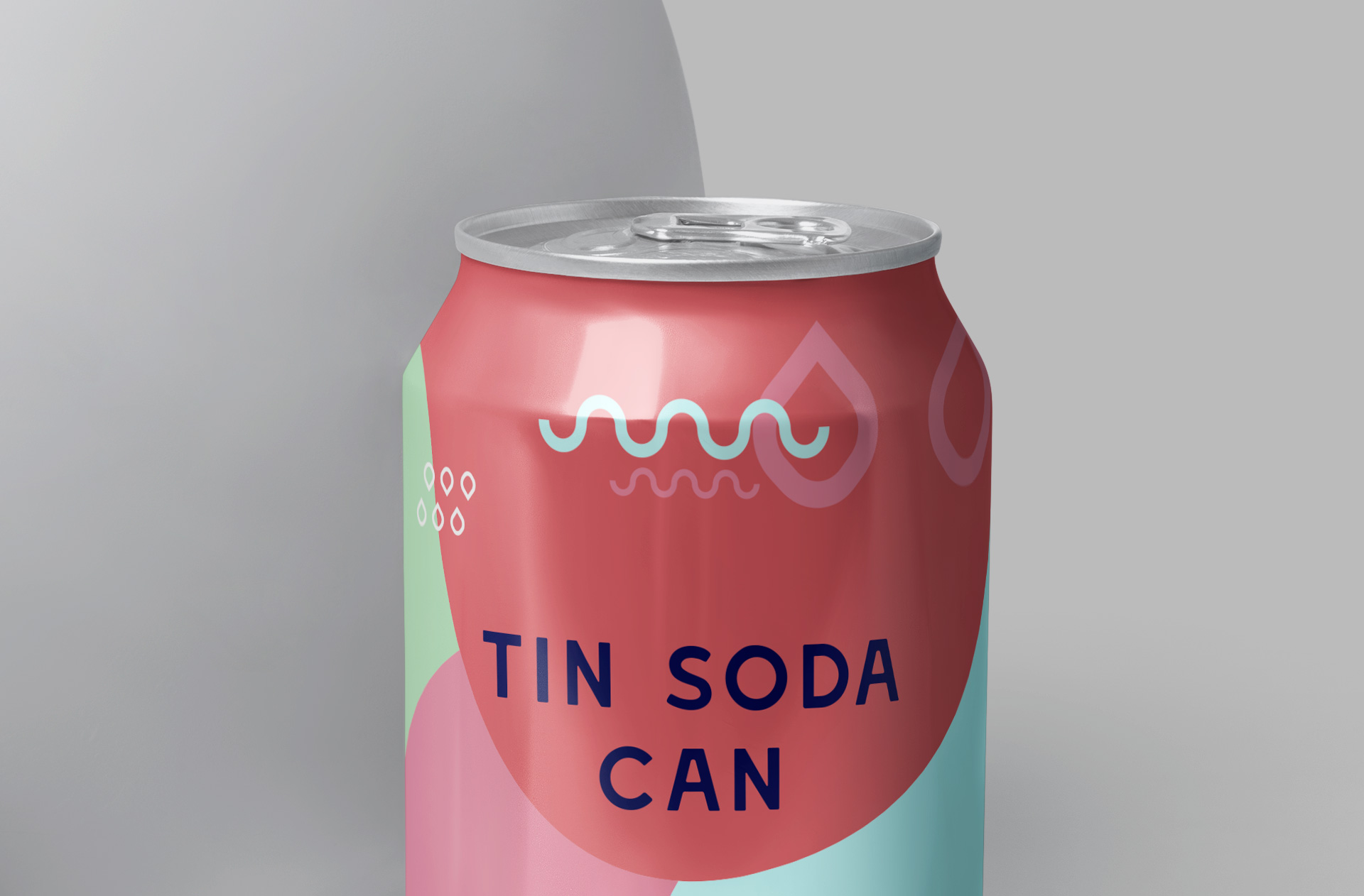 3D beverage can mockup