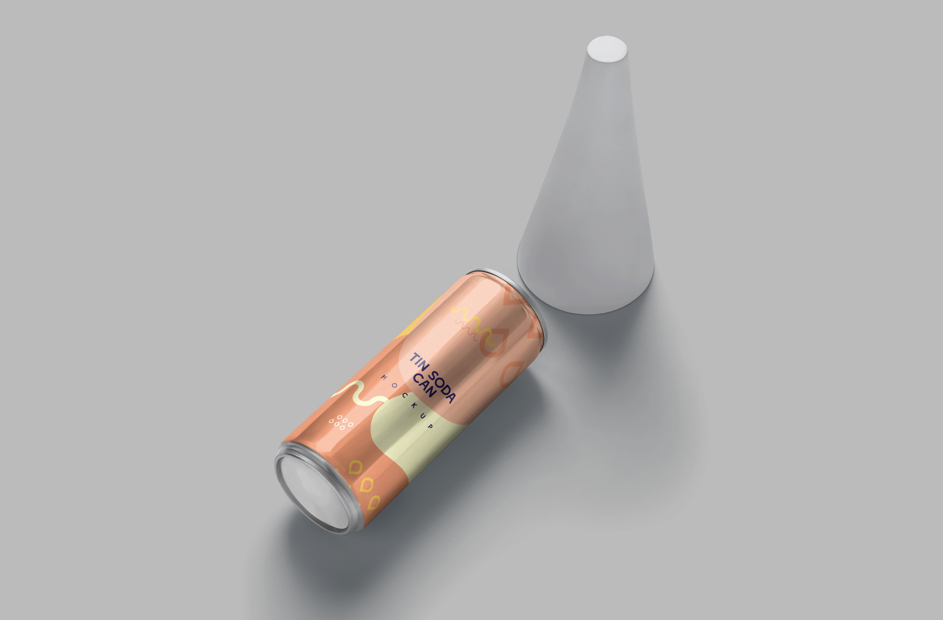 Side Lying Soda Can Mockup – Modern Soft Drink Design
