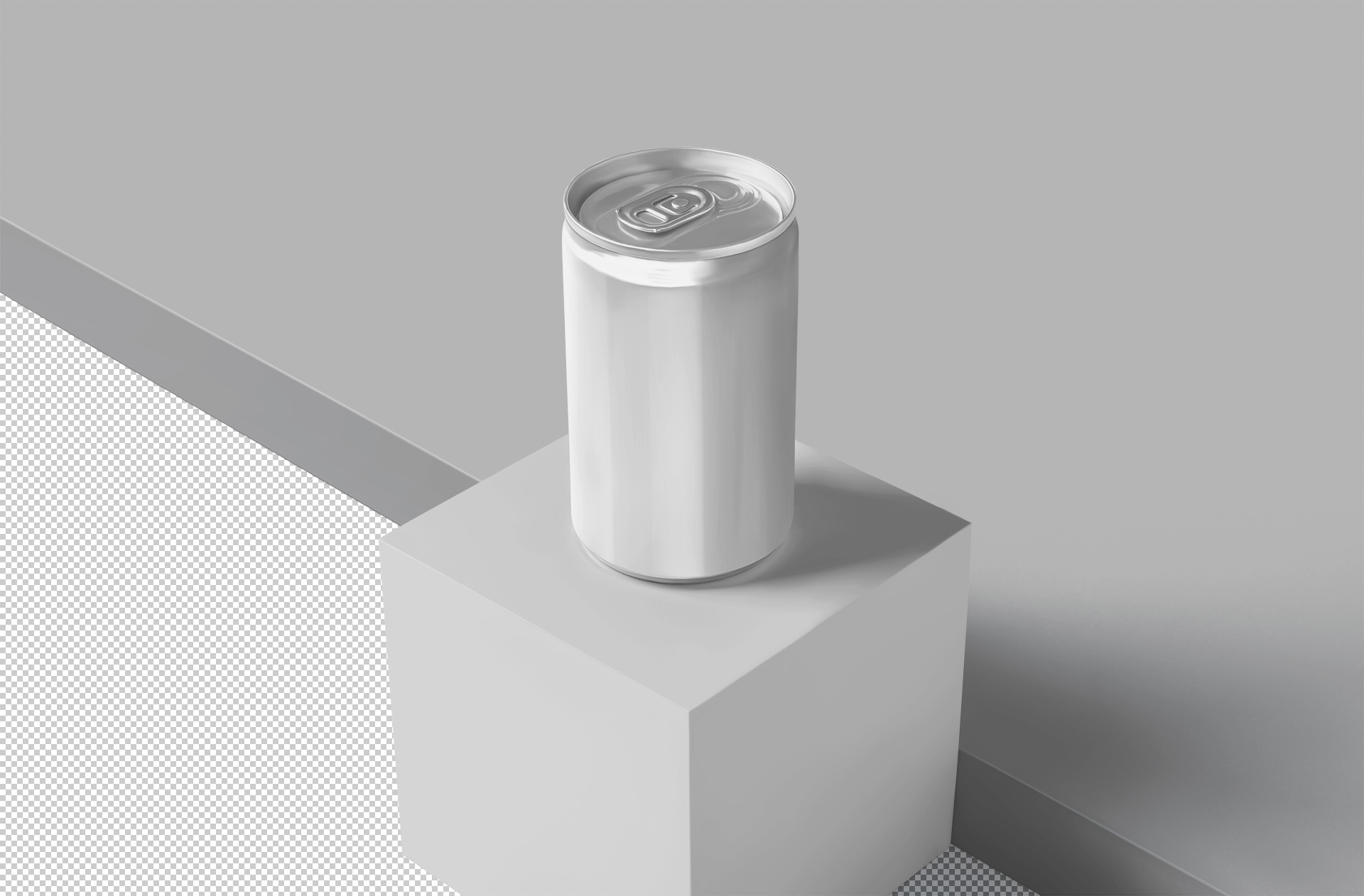 3D beverage can mockup