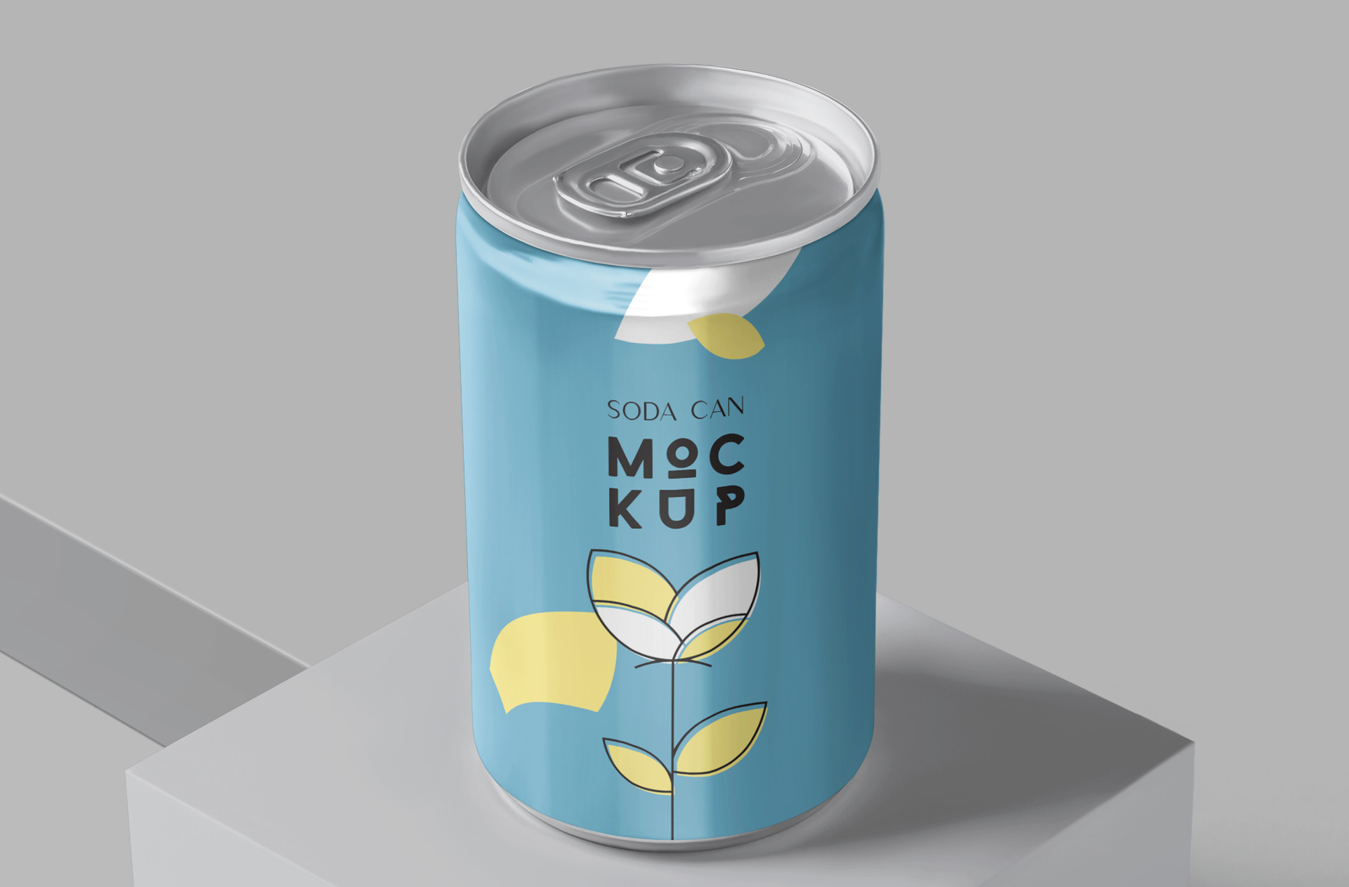 3D beverage can mockup