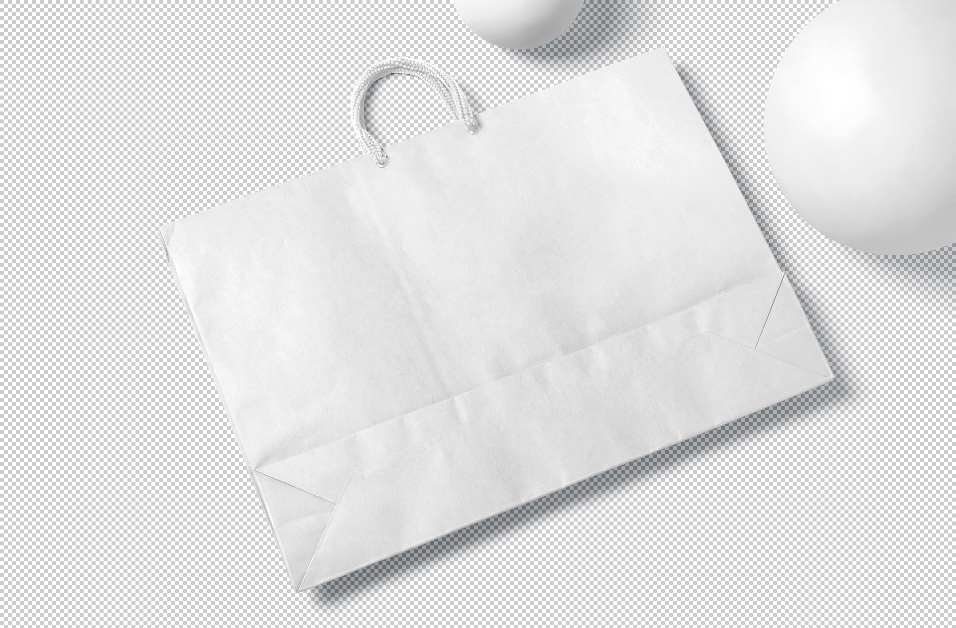 kraft paper shopping bag mock-up