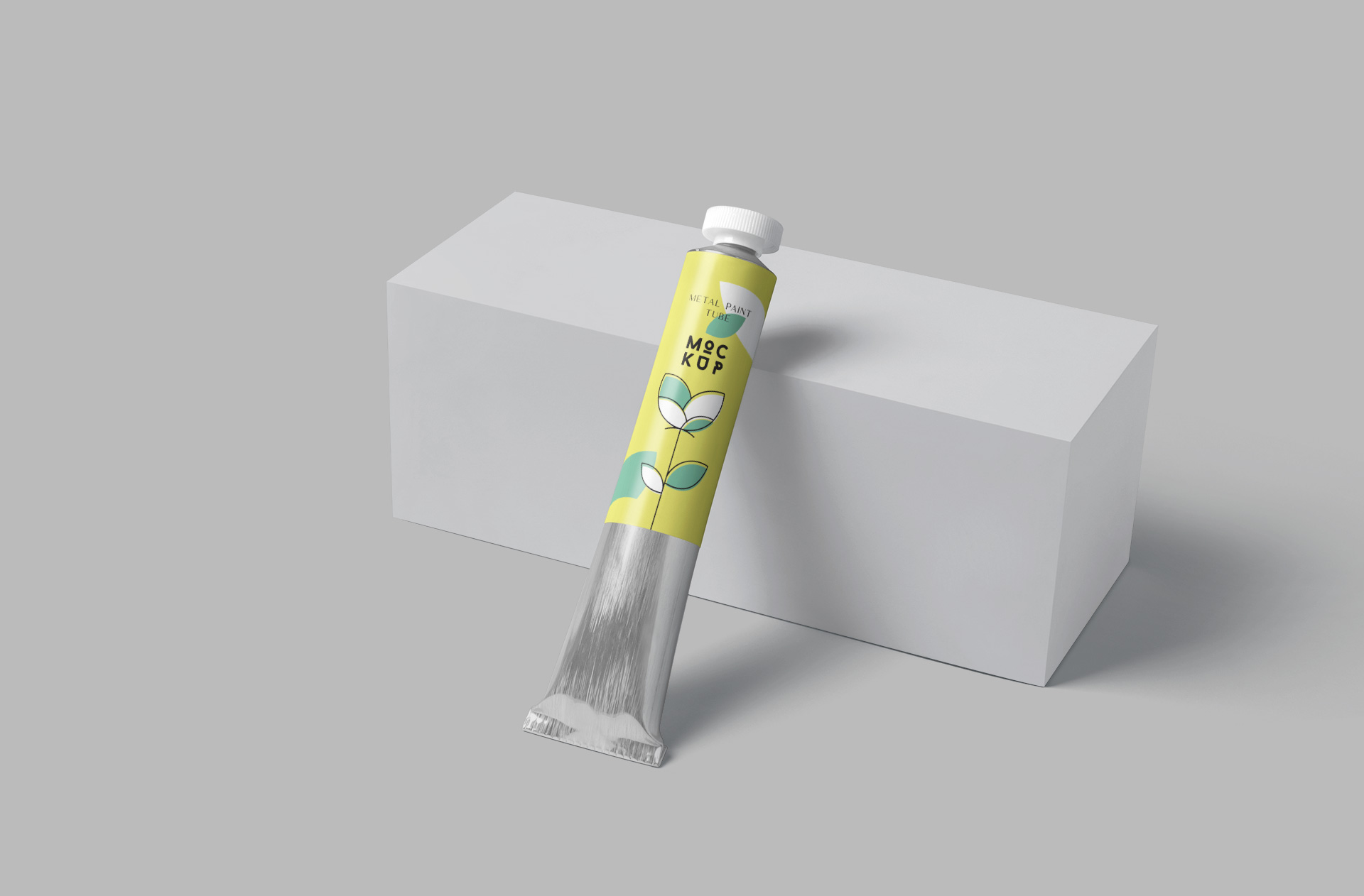 Minimalist Soft Tube Packaging Mockup with Realistic Design