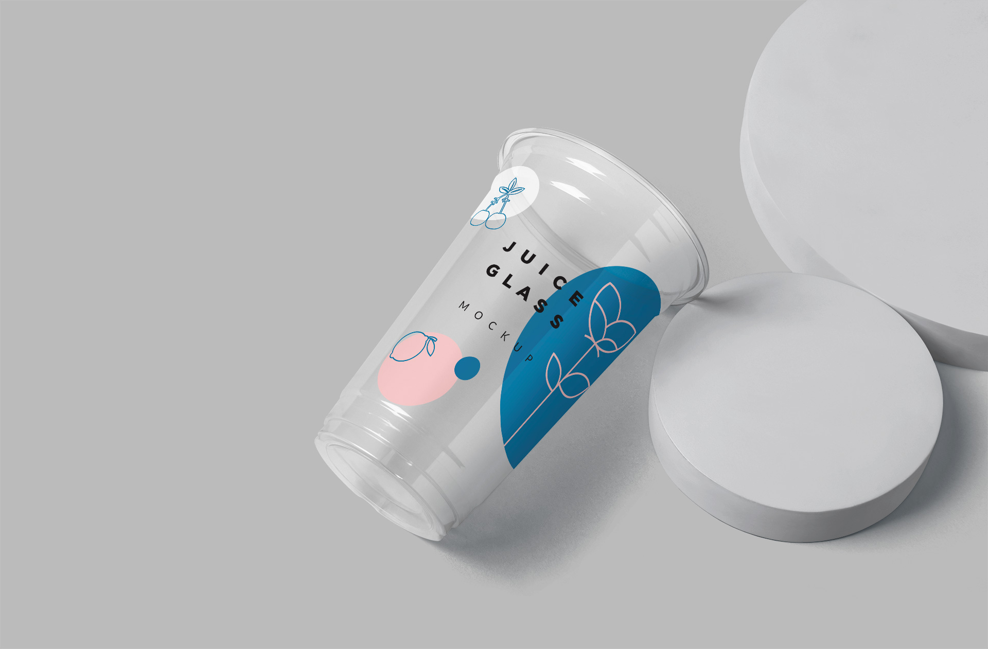 Premium Juice Cup Mockup for Cold Beverage Packaging