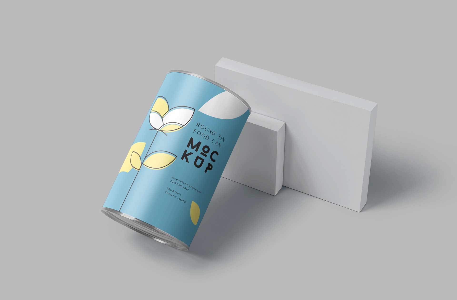 Stylish Round Tin Can Mockup – Food Branding