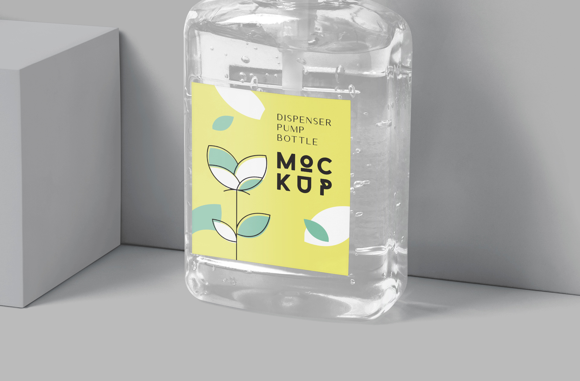 clear bottle mockup